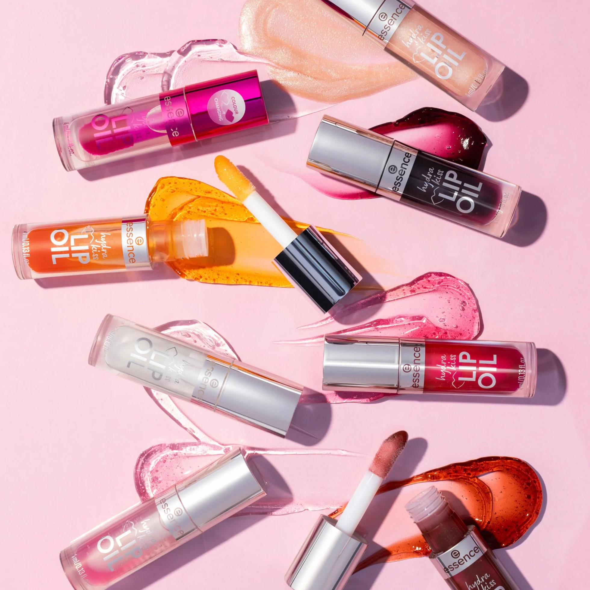 Essence Hydra Kiss Lip Oil Huile à Lèvres Hydratant Protecteur Brillant Sensation de Rosée 4ml
