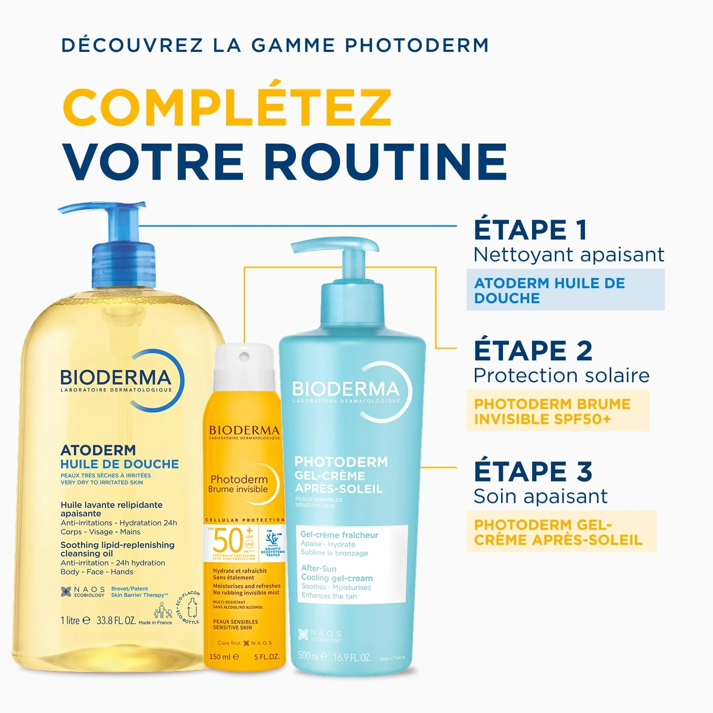 BIODERMA Photoderm Gel-crème après-soleil Soin hydratant apaisant 500 ml