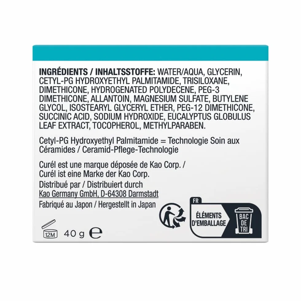 Curél Soin Hydratant Intensif Essence Hydratante 150 ml + Crème Visage 40 g Ceramides Peaux Sèches Sensibles