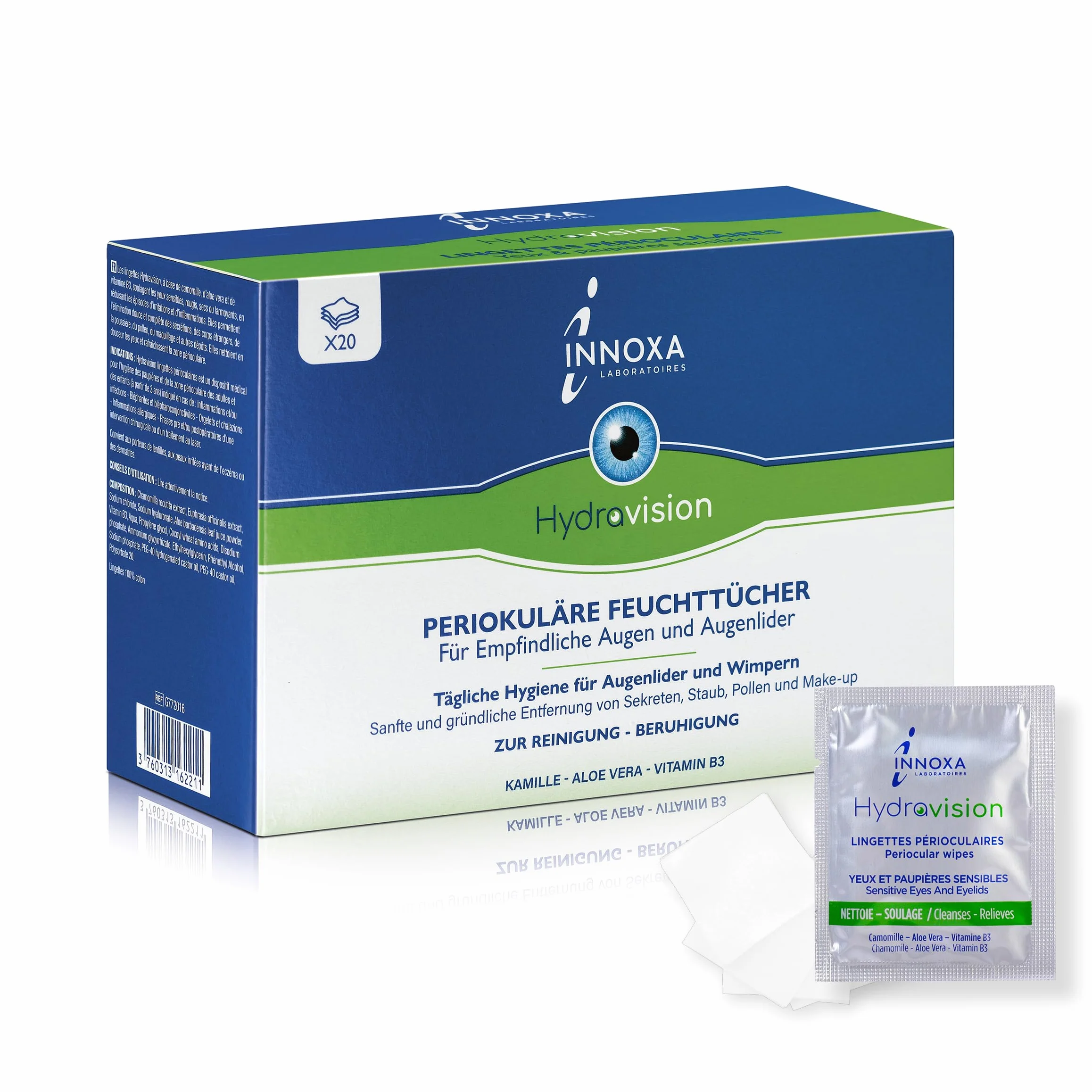 INNOXA Laboratoires Lingettes Nettoyantes Oculaires Hygiène Paupières Cils Sécheresse Oculaire
