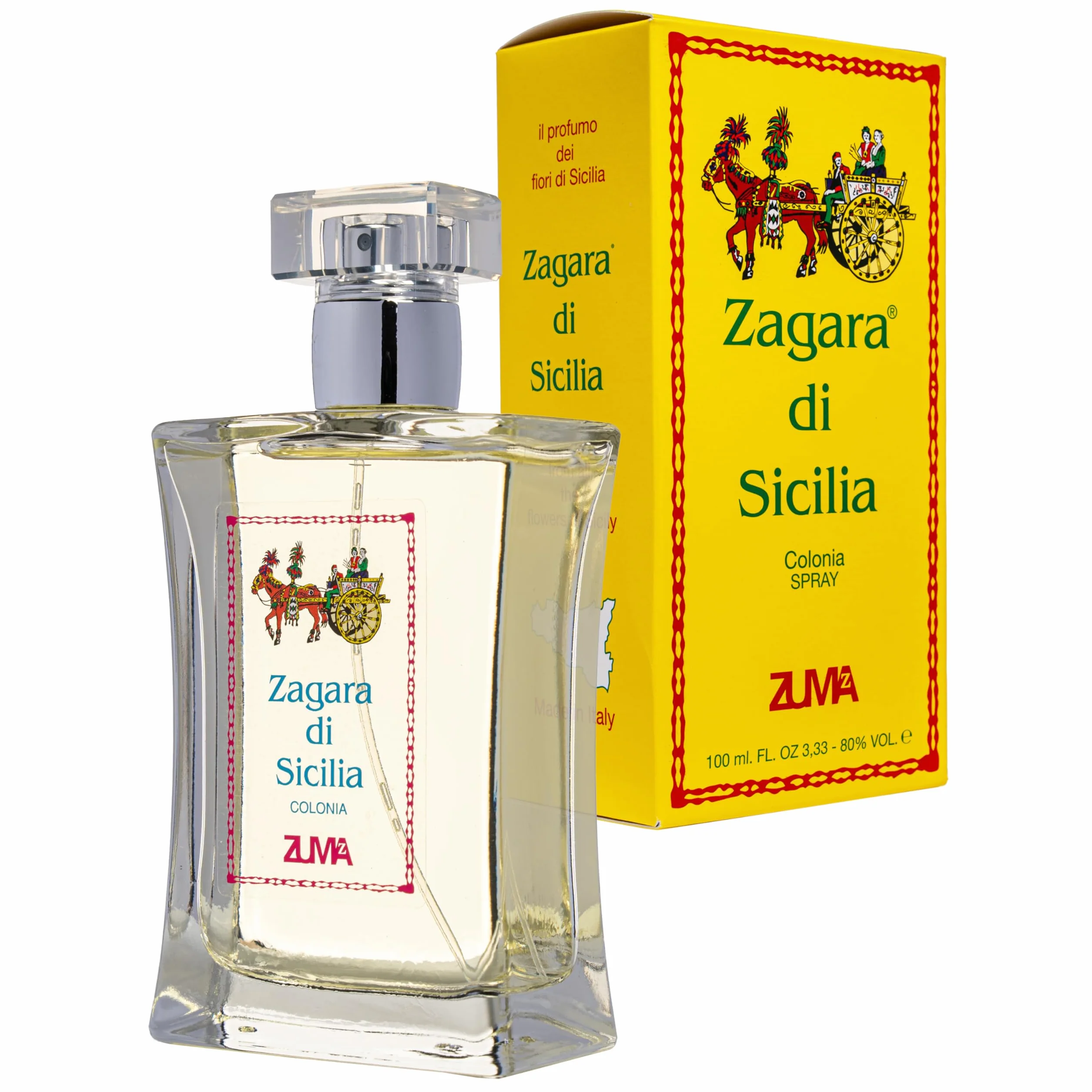 Profumi Zuma - Parfum Femme et Homme Zagara di Sicilia Cologne Unisexe Fragrance Florale Spray - L'Émotion Unique du Néroli et des Notes Florales Made in Italy (Zagara di Sicilia 100 ml)