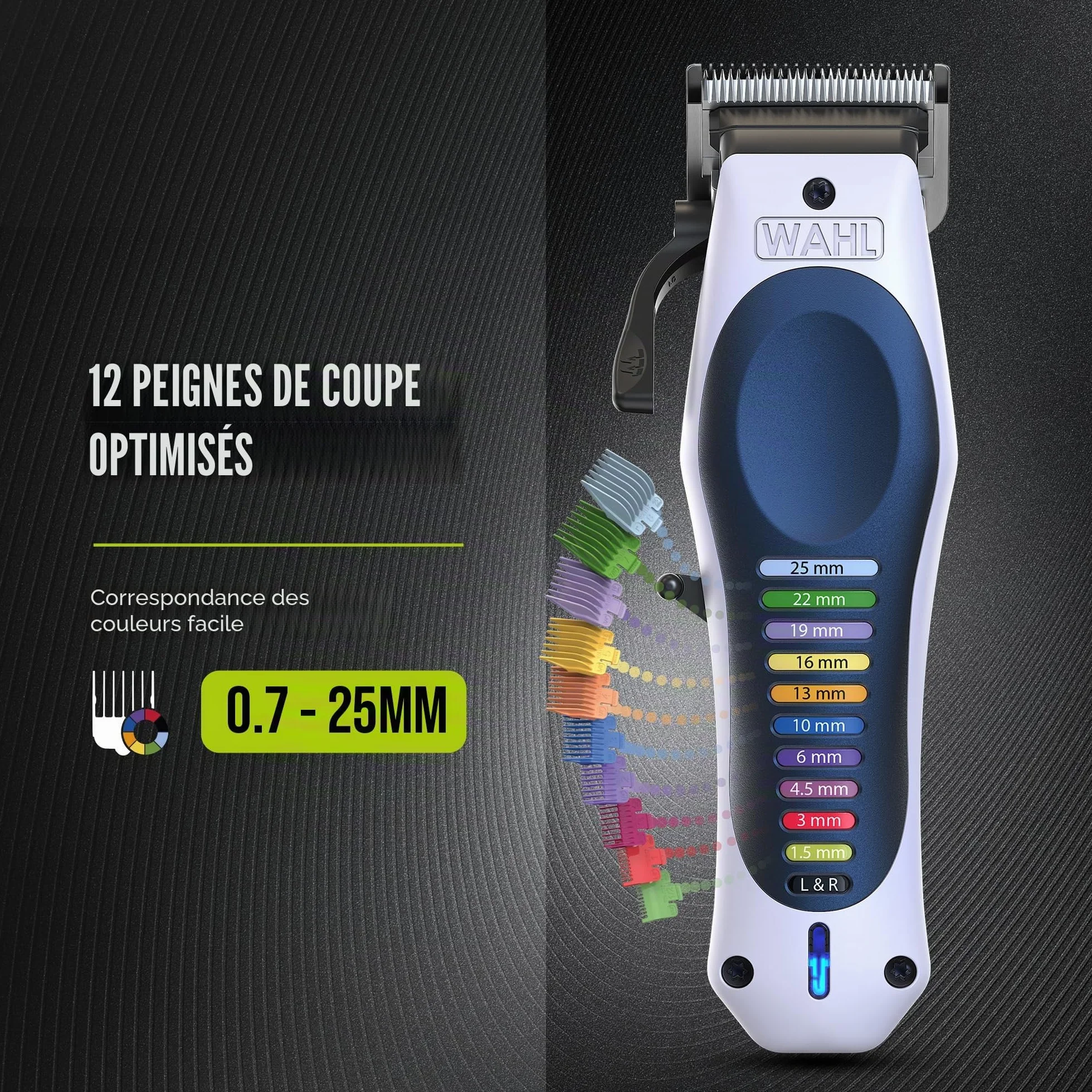 WAHL Color Pro Lithium Combi Kit, Kit de coupe complet, Tondeuse barbe, Ciseaux & peigne