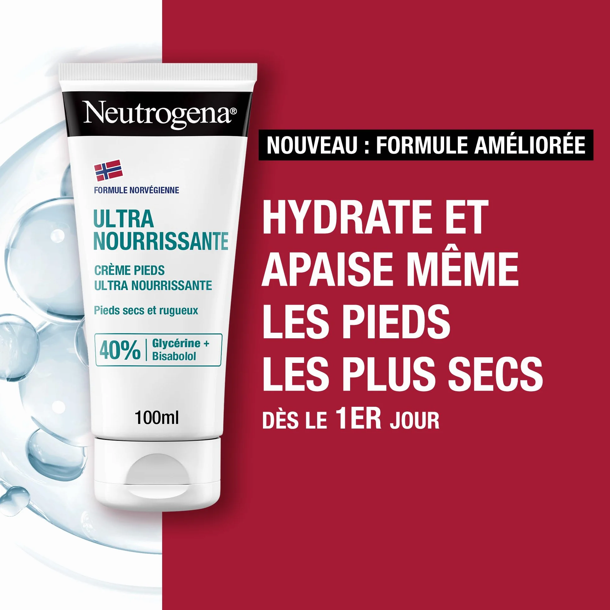 Neutrogena Crème Pieds Ultra Nourrissante Formule Norvégienne 100 ml Hydratante 24h