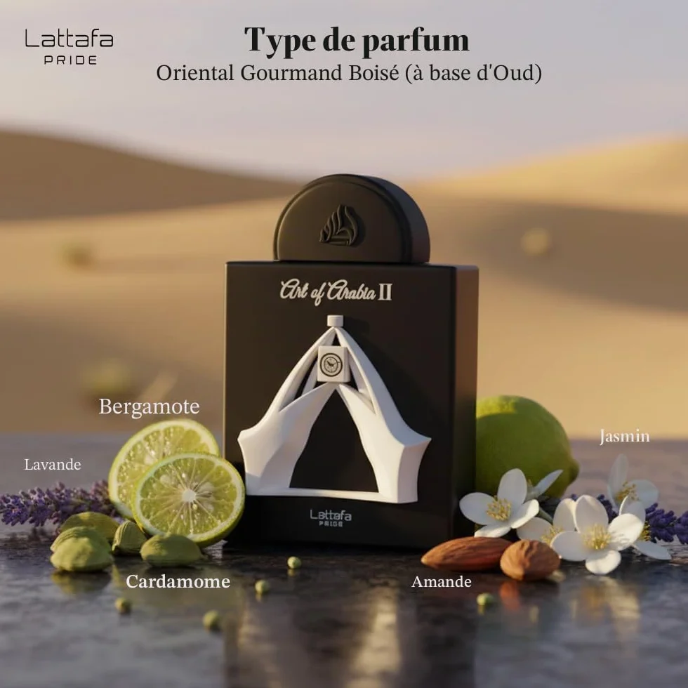 Lattafa Pride Art Of Arabia II Eau de Parfum Spray for Unisex 3.4 Ounce