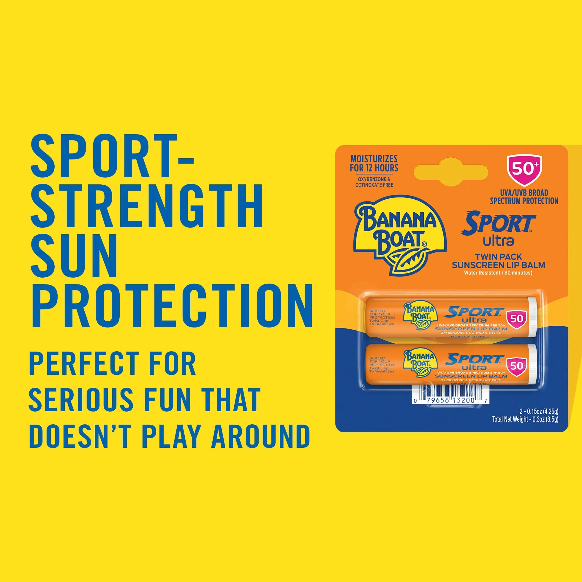 Banana Boat Protetor Solar Sport Ultra Labial FPS 50 Pacote Duplo