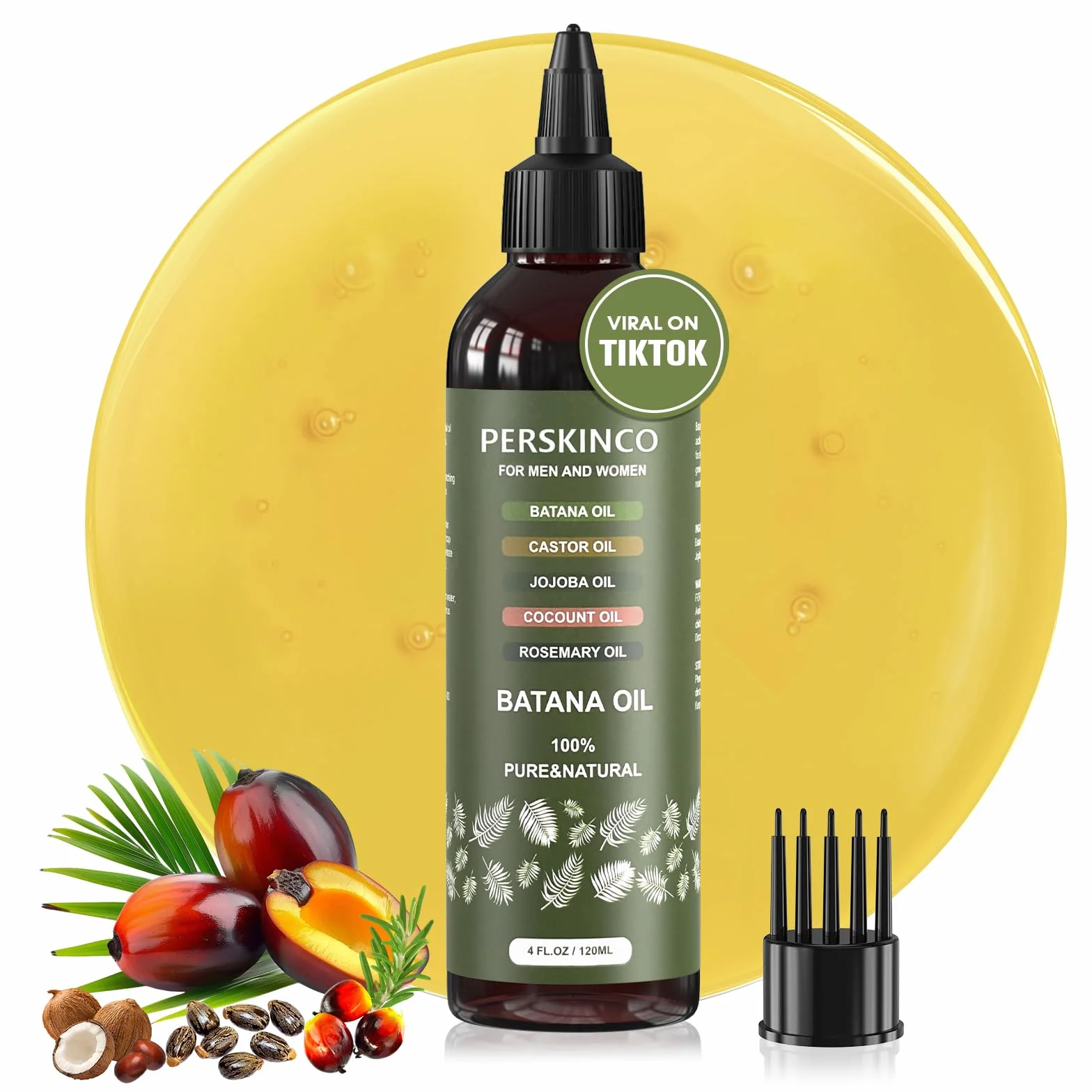 Huile de Batana brute 100% pure naturelle du Honduras pour croissance cheveux