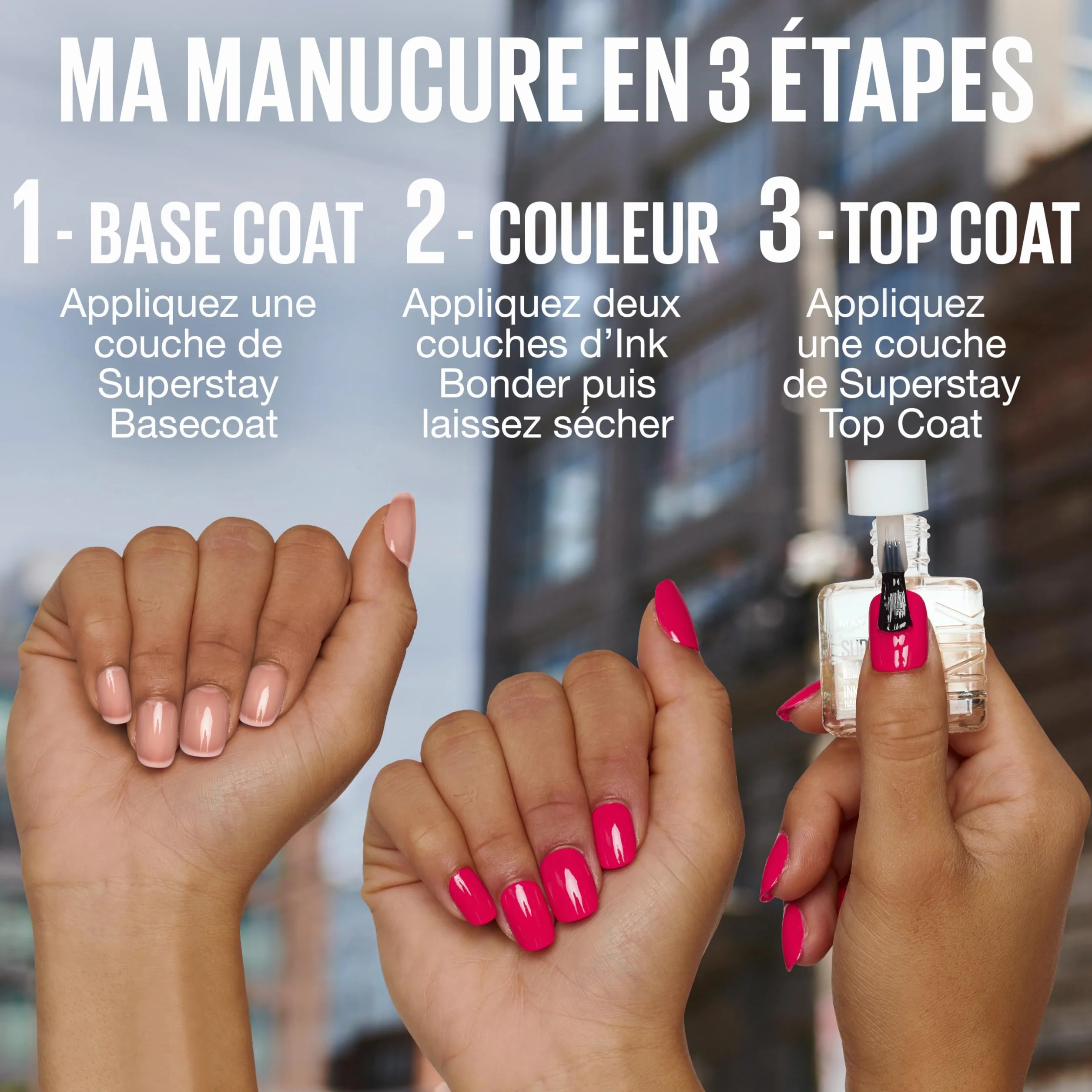 Maybelline New York Superstay Ink Bonder Vernis à Ongles Longue Tenue Blanc Nacre 77 12 ml