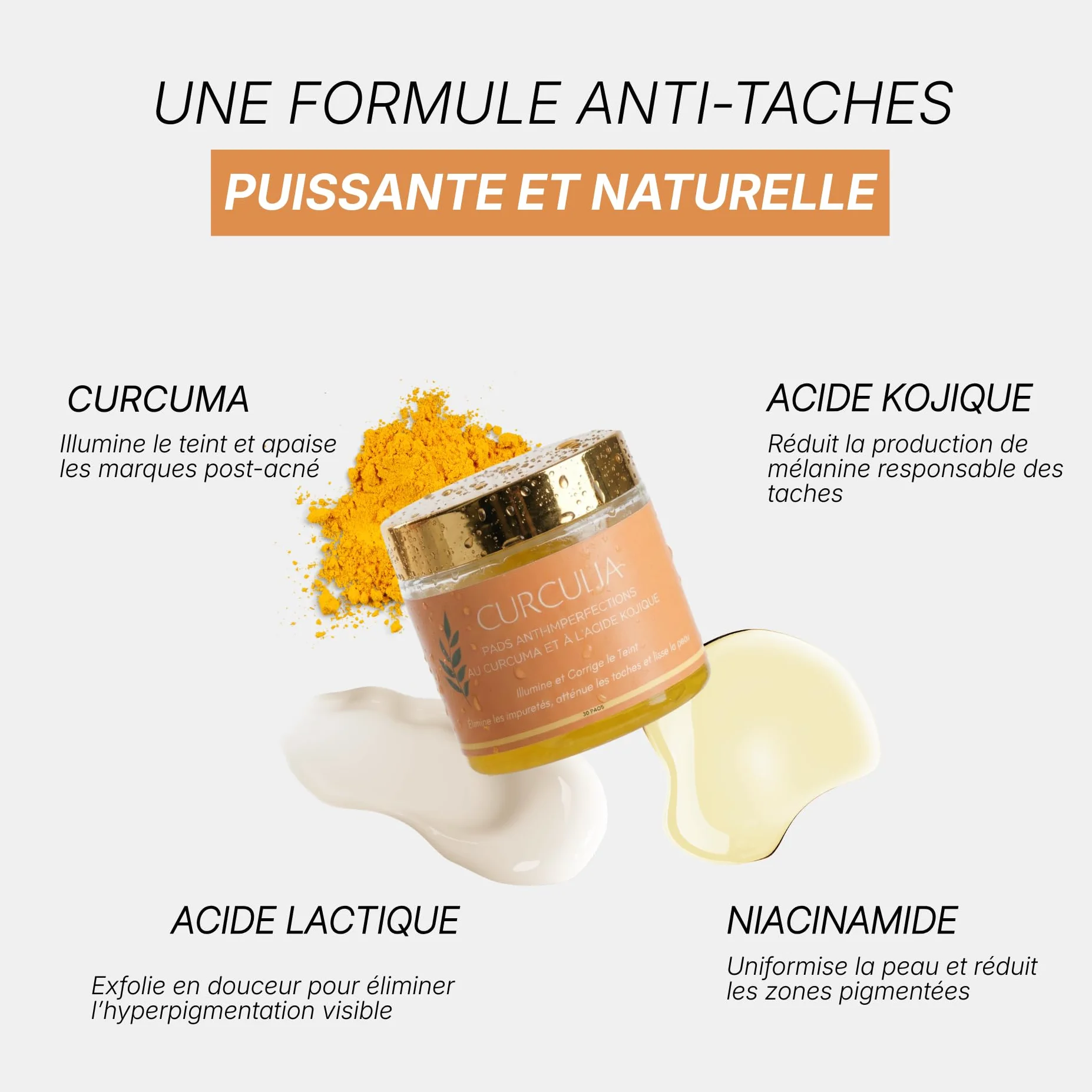 Pads Anti-Imperfections au Curcuma - 250g