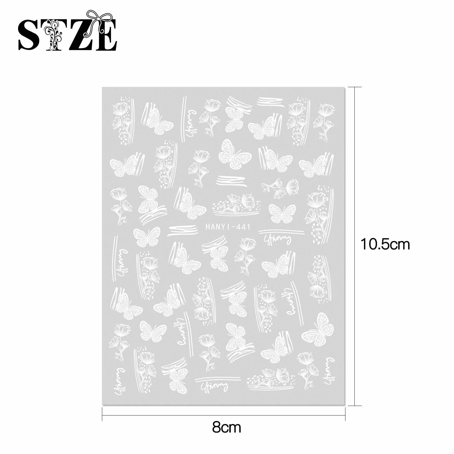 Stickers Ongles Fleur Blanc Printemps Été Nail Art Autocollants Autoadhésif Manucure 12 Feuilles