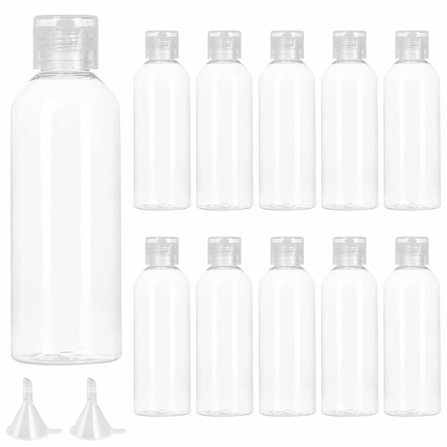 Flacon Voyage 100ml Vide Avion 10 Pièces pour Shampooings Lotions Gel Douche