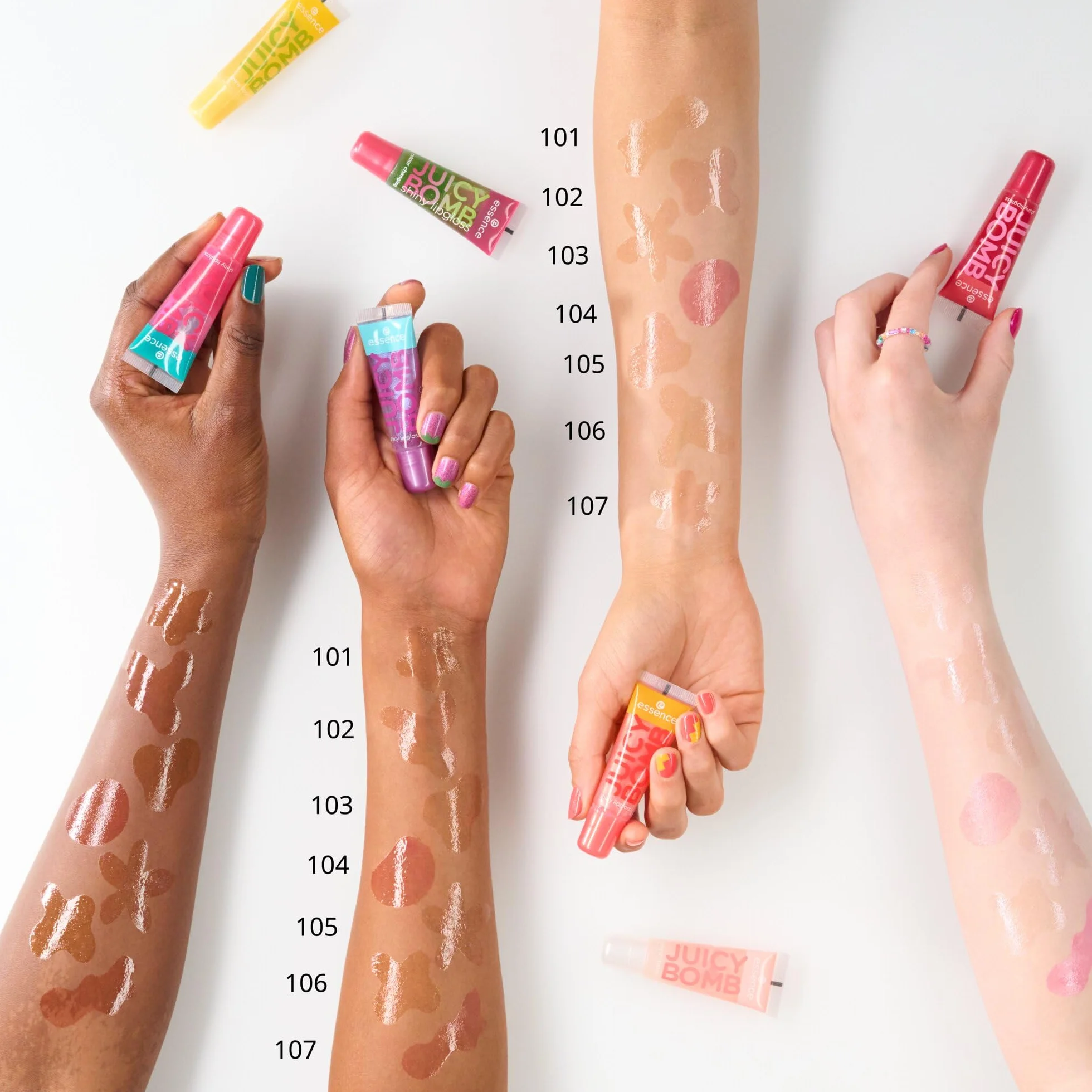 Essence JUICY BOMB Shiny Lipgloss 101 Lovely Litchi – Ultra-brillant Lip Gloss 10 ml