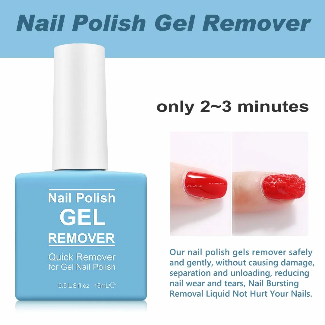 Dissolvant de Vernis à Ongles en Gel Paquet de 2, Gel Remover Professionnel