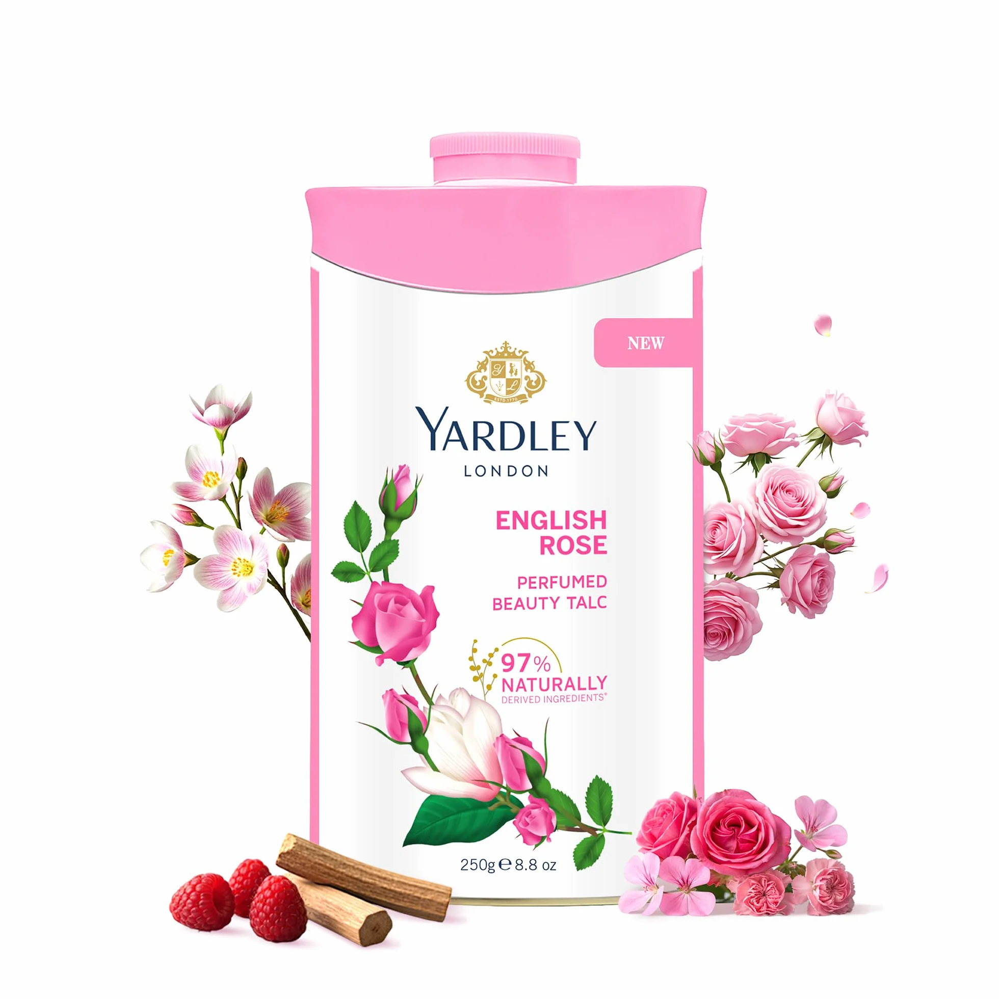 Yardley Talc parfumé rose anglaise 250 g