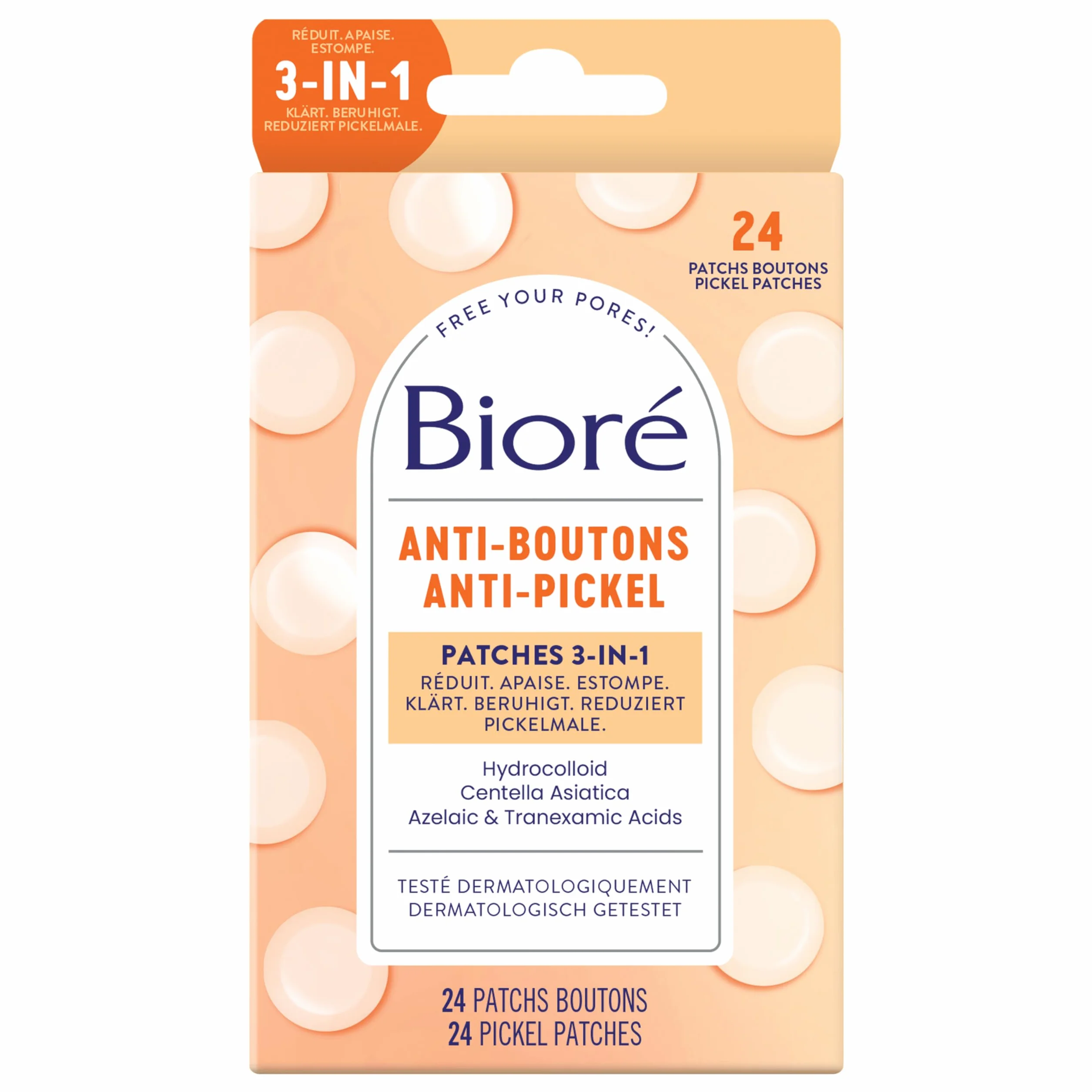 Bioré Patch 3 en 1 Anti-Boutons x24