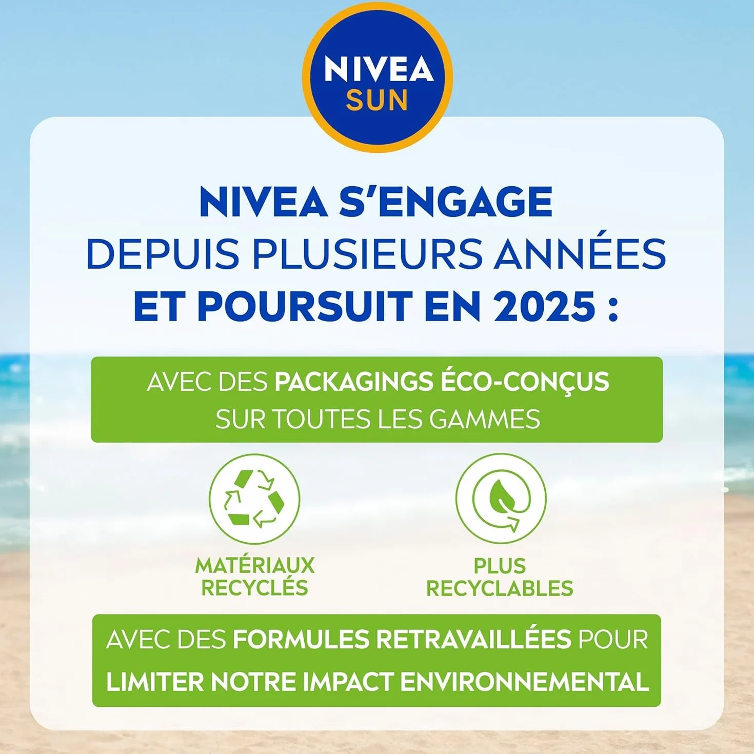 NIVEA SUN Spray Solaire Sensitive Protection Immédiate Peaux Sensibles FPS 50+ 250 ml