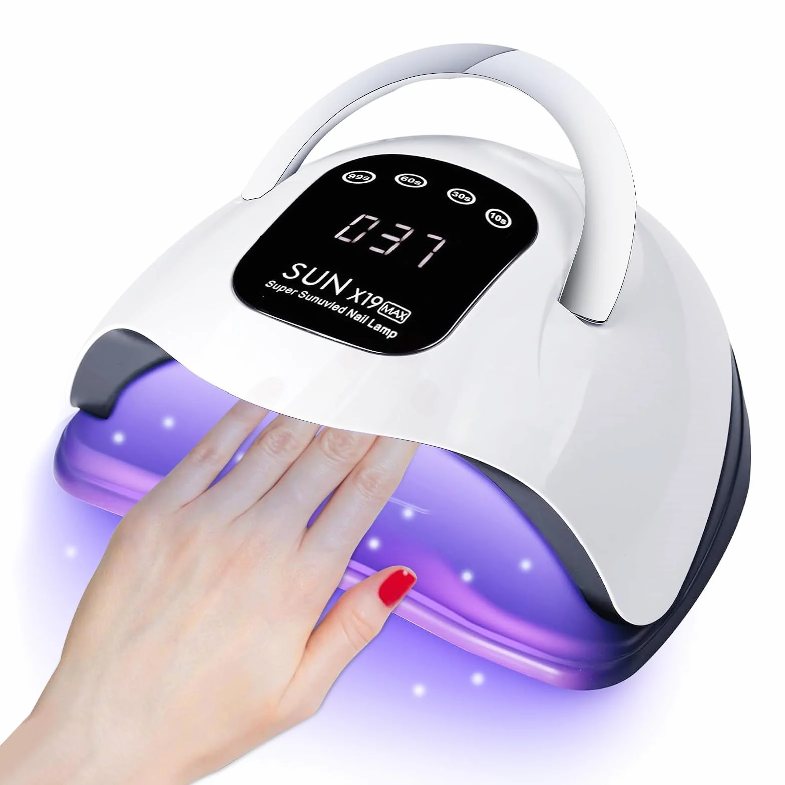 Lampe UV LED 320 W, séchage rapide des ongles avec 72 perles LED, écran tactile LCD, 4 réglages de minuterie, capteur automatique, protection haute température