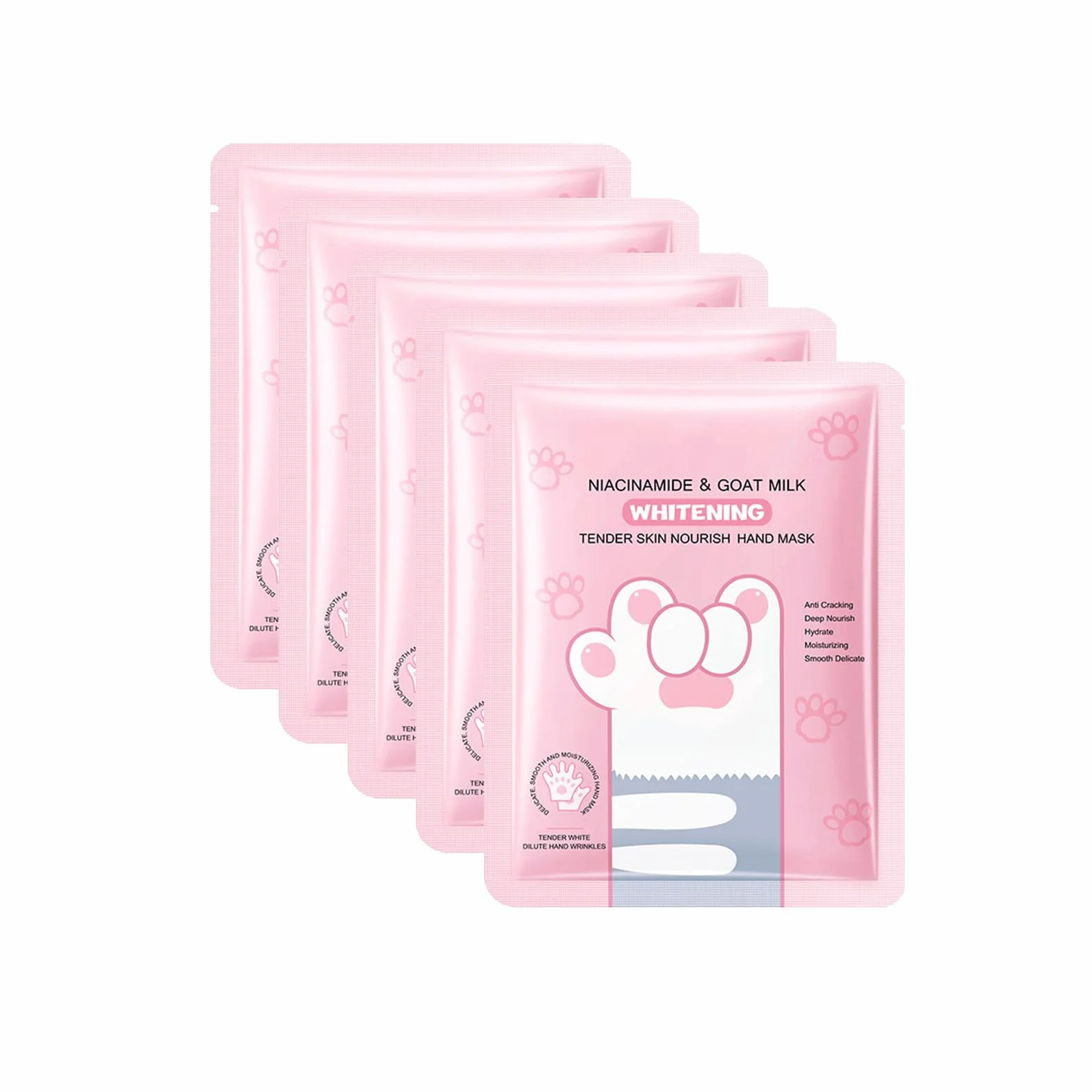 Masque éclaircissant et adoucissant pour les mains, Gants hydratants, Soin nourrissant exfoliant régénérant 5 Pack