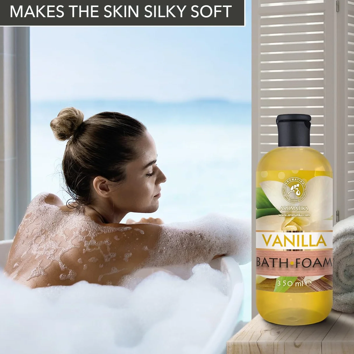 Mousse de Bain Set Vanille & Jasmin & Monoï de Tahiti 3x350ml - Bath foam Calming - Soin du Corps - Beauté - Bain - Bien-Etre - Détente - Aromathérapie - Spa - Bains Moussants - Bath foam