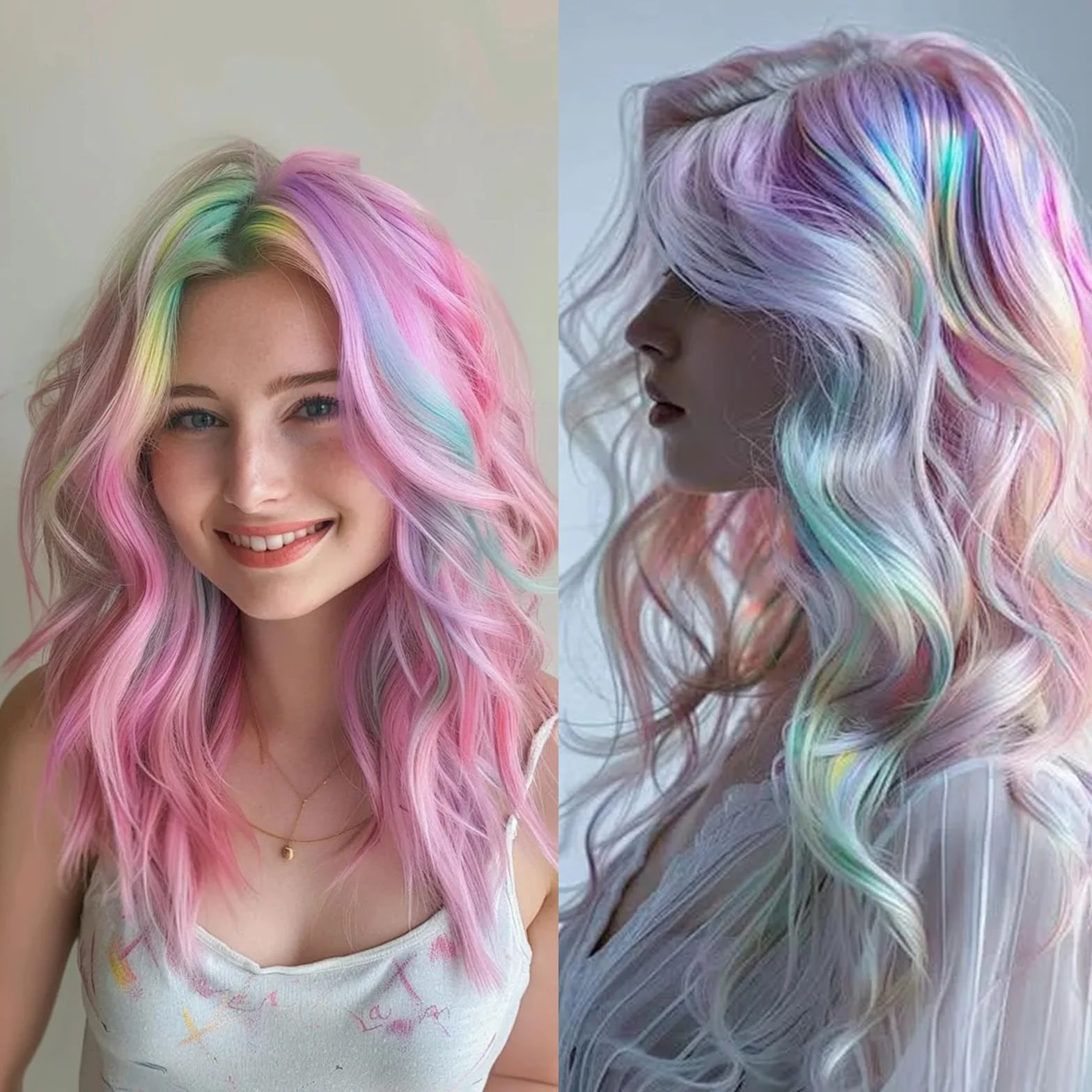 Crayons de Coloration Capillaire 24 Couleurs Craie Lavables pour Cheveux