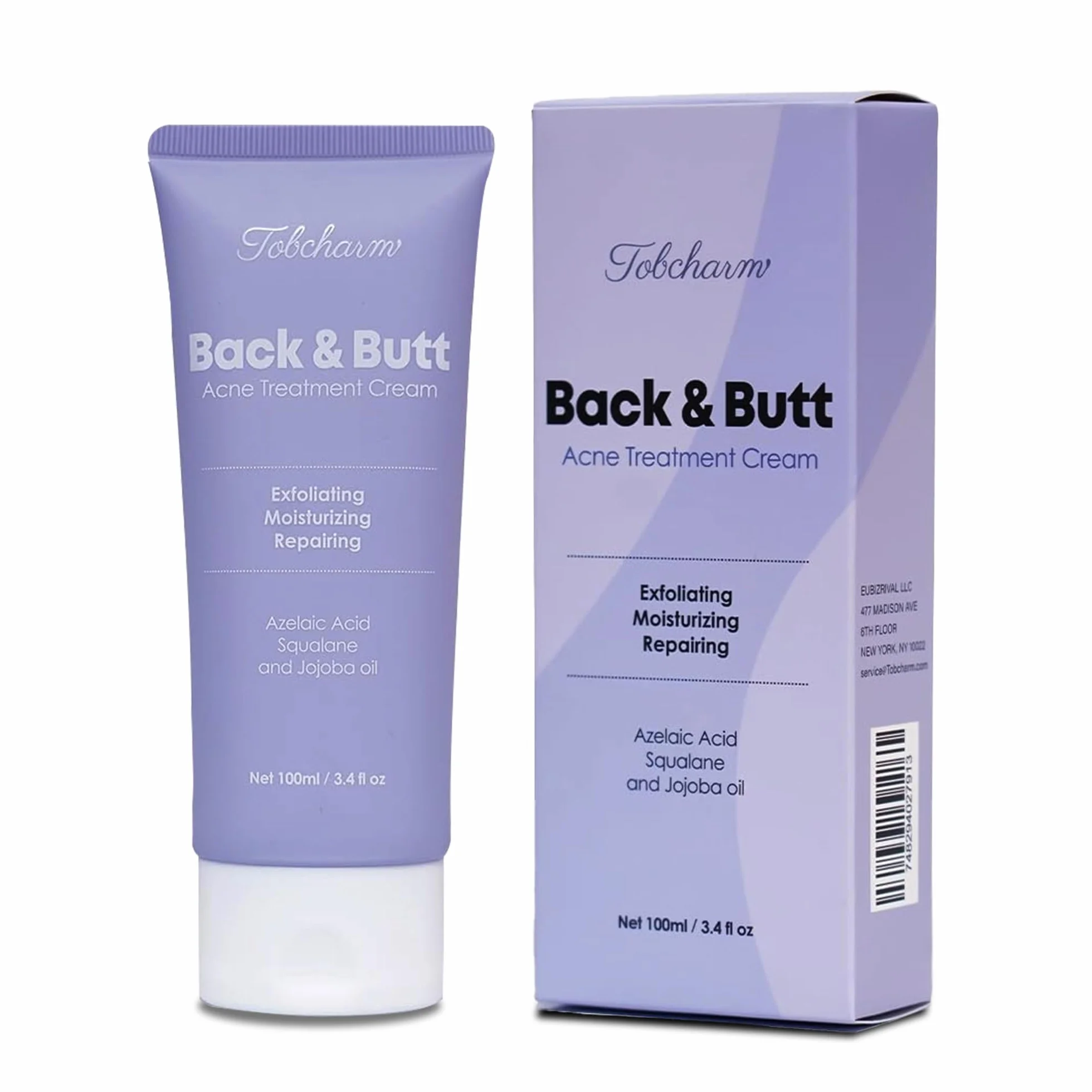 Crème Anti-Acné Tobcharm Acide Azélaïque Traitement Visage Boutons Fessiers Akne Hormonale