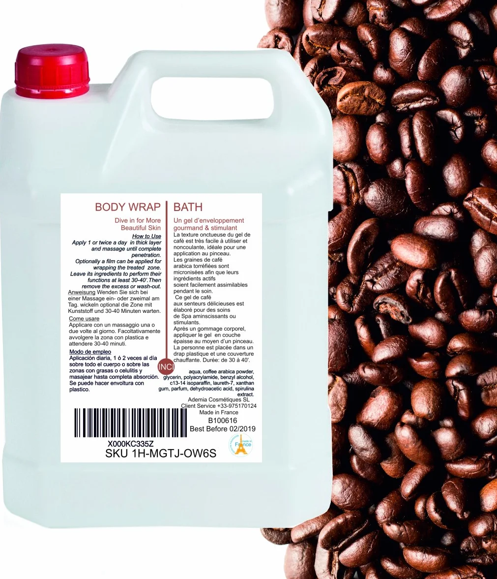 Gel Raffermissant et Anti Cellulite au Cafeine et Algues 1000 ml 1 L Intensif Traitement Puissant et Sculpteur du Corps (Jambes, Ventre, Fesses) pour une Peau 6x + Ferme et Tonique