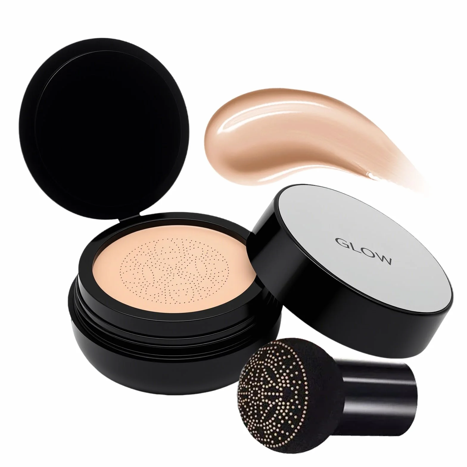 Crème CC Air Cushion Tête de Champignon Fond de Teint Cushion BB Maquillage Correcteur Visage et Cou Teint Uniforme Naturel