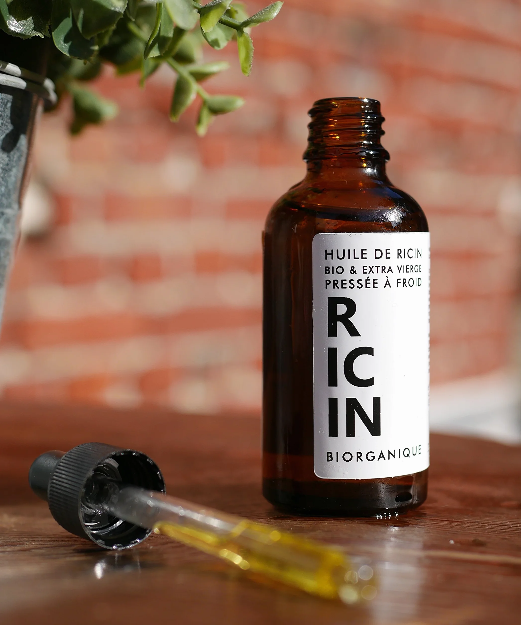 Huile de Ricin 100% Bio Pure 50 ml Soin Cheveux Cils Ongles Peau