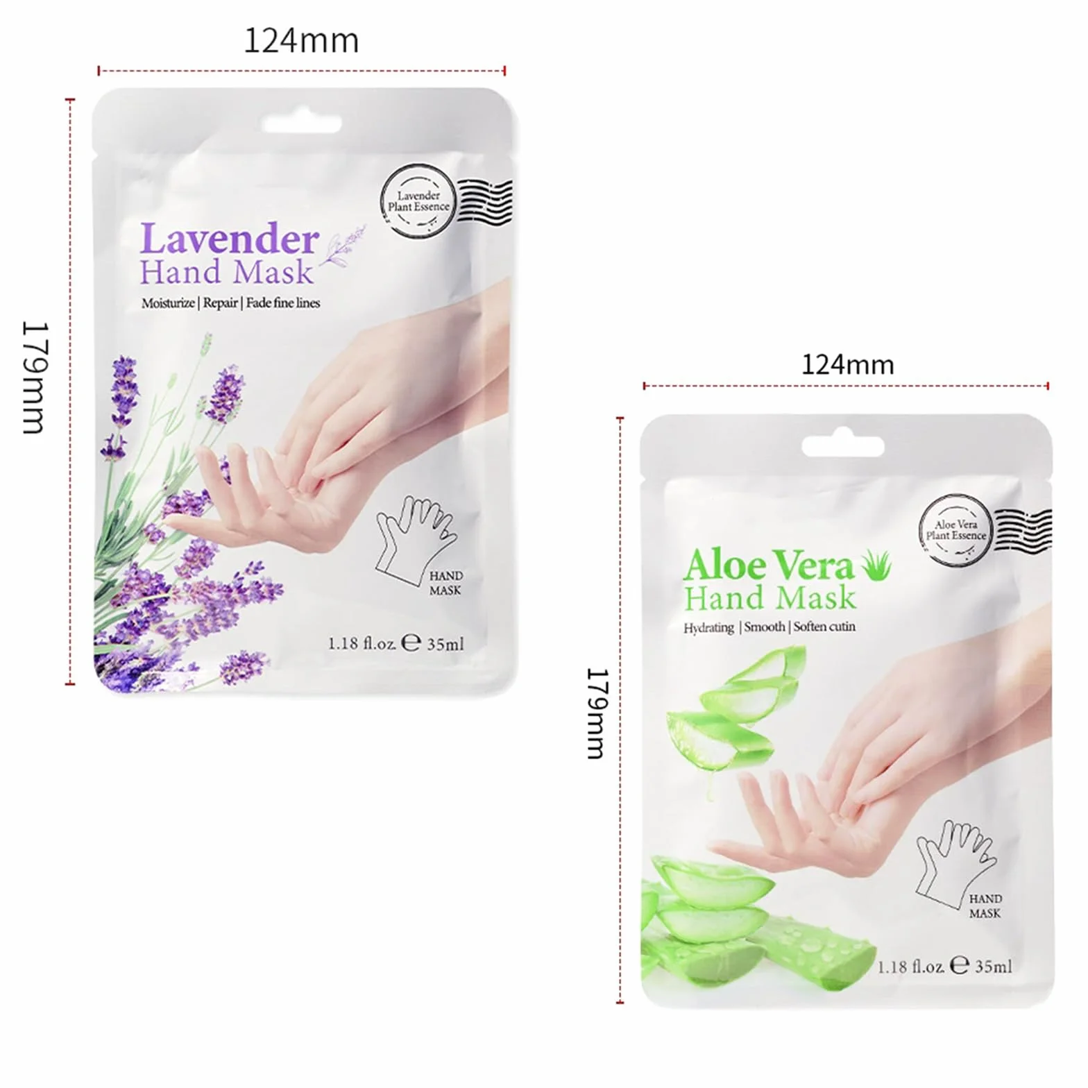 Gants Hydratants Aloe Vera Lavande 6 Pièces Soin Réparateur Mains Sèches