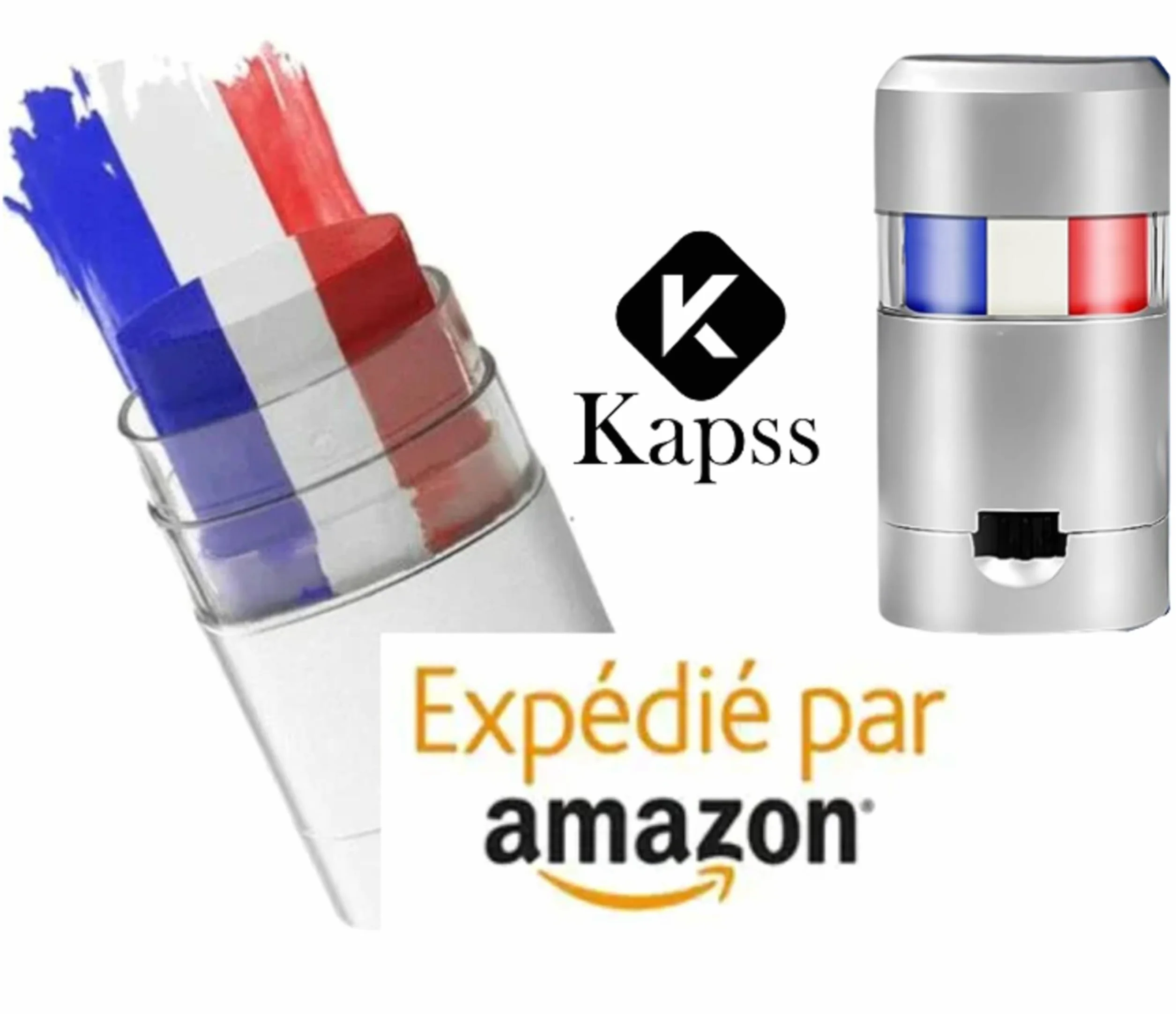 Stick Maquillage Bleu Blanc Rouge Drapeau Francais Tricolore Face & Body Paint Supporter France