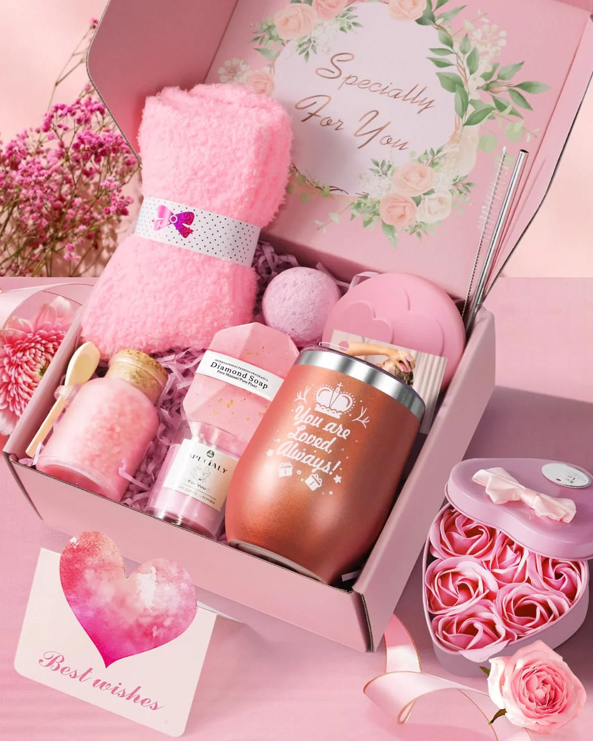 LIVEHITOP Coffret Cadeau Femme Anniversaire Original Personnalisé Noël Fête des Mères Saint-Valentin