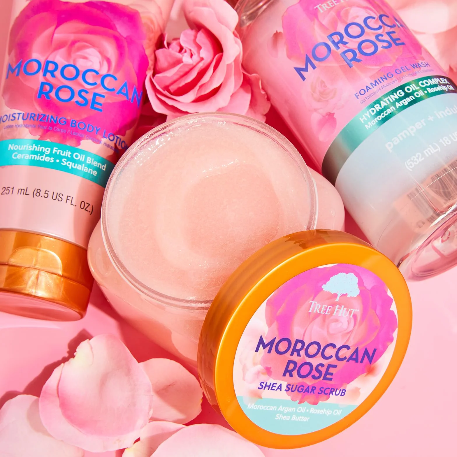Tree Hut Moroccan Rose Shea Sugar Scrub 18 oz
