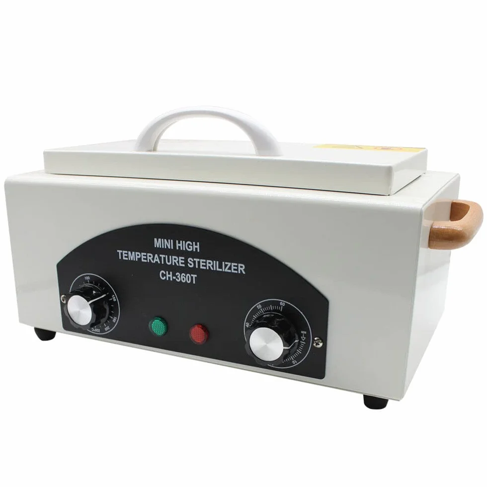 Stérilisateur à air chaud 300 W - Stérilisation studio cosmétique pédicure tatouage ongles avec minuterie et voyant lumineux pour salon de coiffure