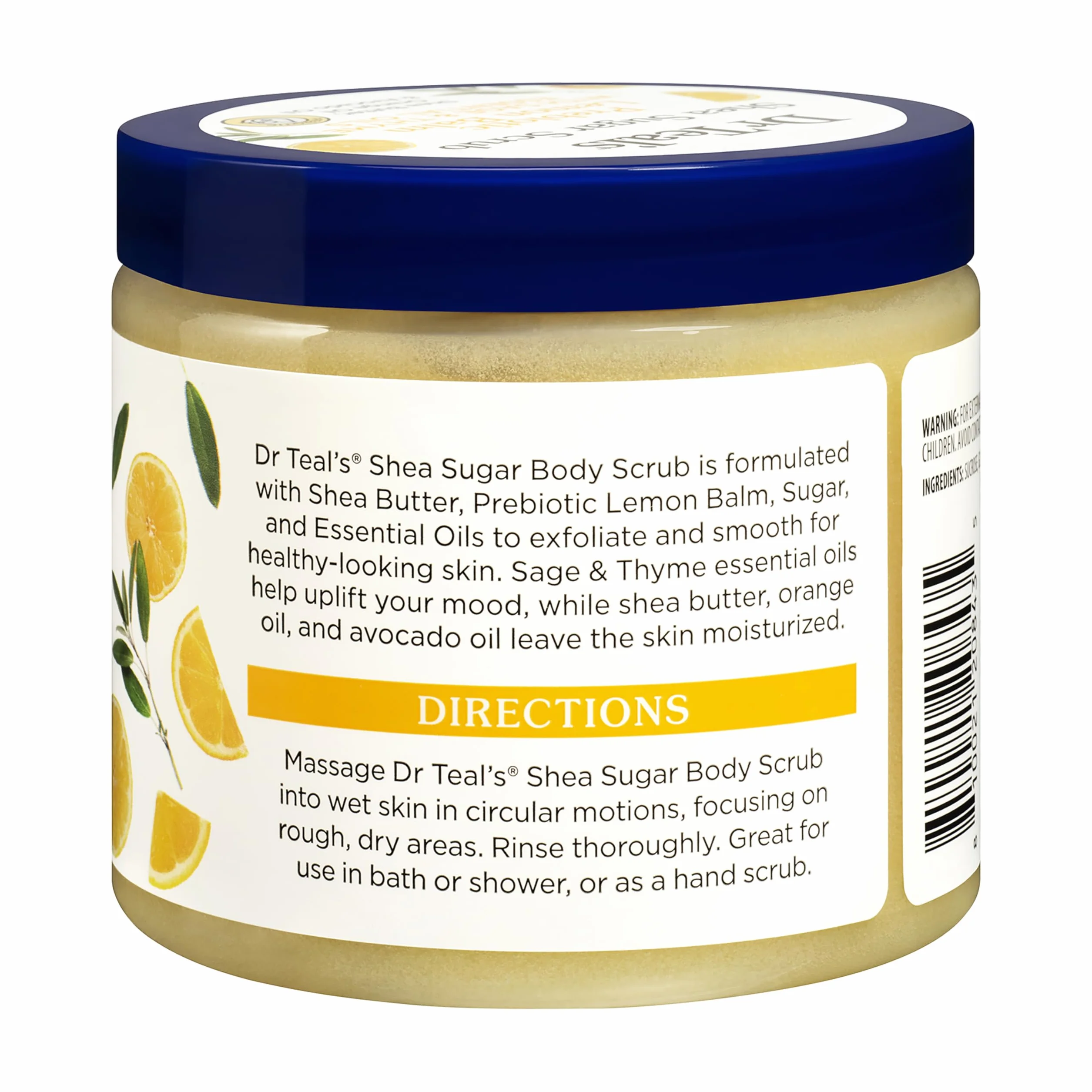 Gommage de sucre de karité Dr Teal's à la mélisse prébiotique 538 g