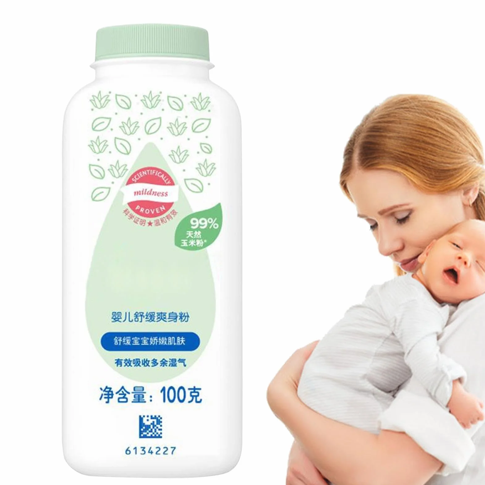Amidon de maïs pour le corps - Poudre de talc pour bébé 100g ingrédients végétaux
