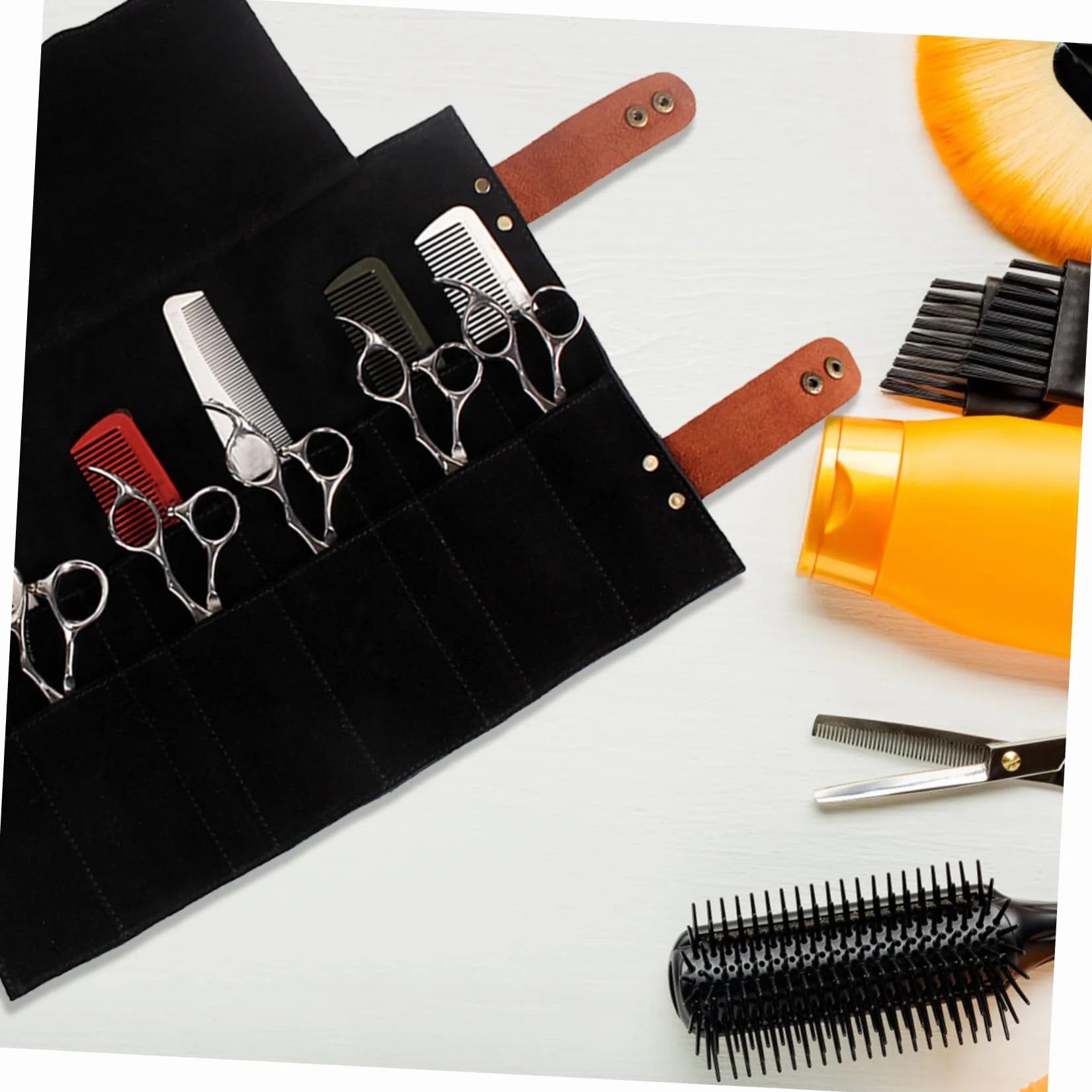 Healeved Porte-ciseaux Et Étui à Peignes Pour Outils De Coiffure Sacoche Pour Ciseaux Et Petits Accessoires De Coiffeur Design Élégant