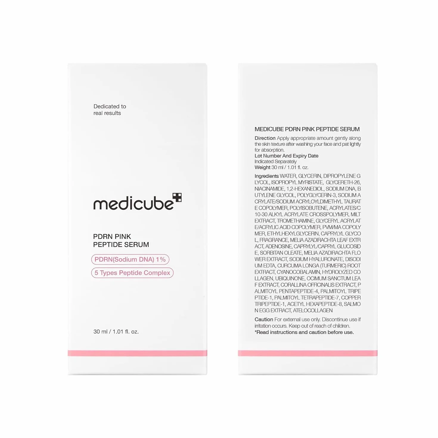 Medicube Sérum Con Péptido Rosa Salmon Dna Pdrn Pink Glow Niacinamida Hidratante Reafirmante 1,01 Fl.Oz.