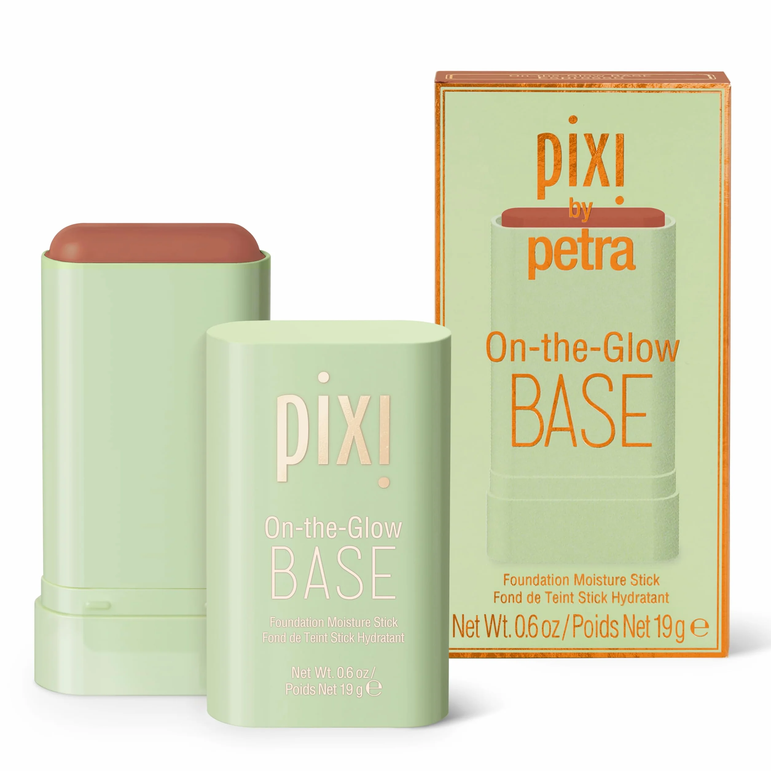 Pixi Beauty On-the-Glow Base | Fond de Teint Stick Hydratant | Teinte Espresso: Foncée, Neutre | 19 g / 0,6 oz