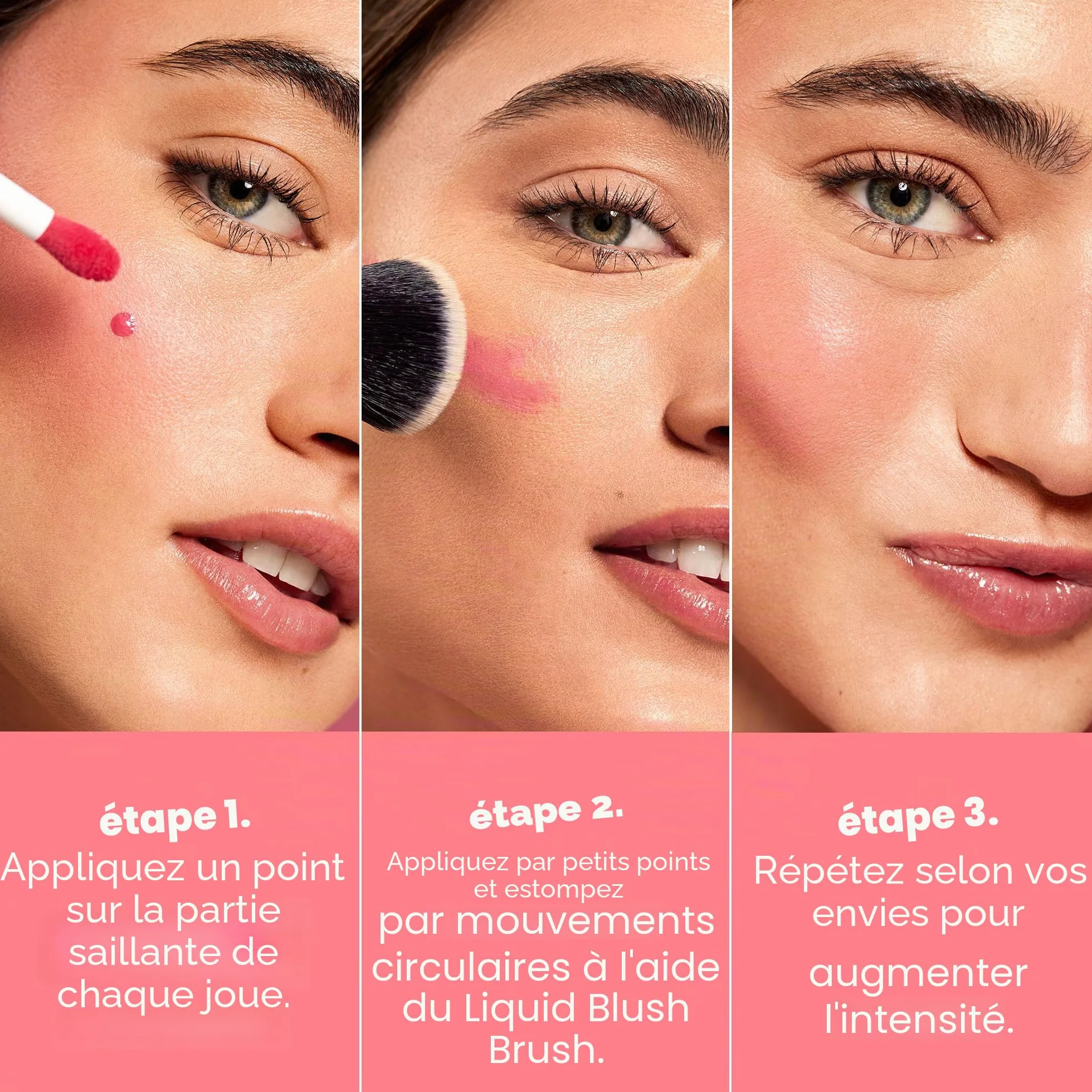 e.l.f. Blush liquide Camo, longue durée, finition douce, végétalien, Comin' In Hot Pink