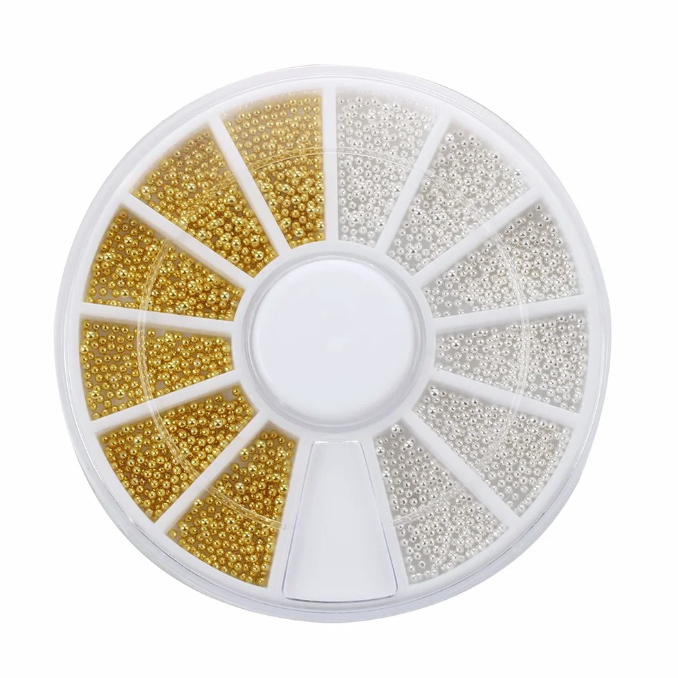 Micro Bille Perle Beads Or Argent Nail Art 300pcs