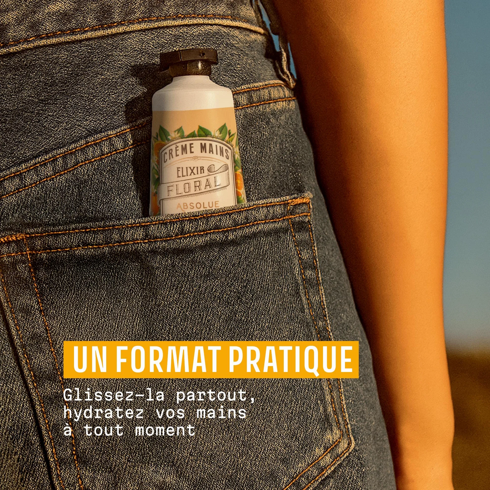 Panier des Sens Crème Mains Peau Sèche Fleur d’Oranger Hydratante Huile d'Olive Amande 96% Naturels 30 ml