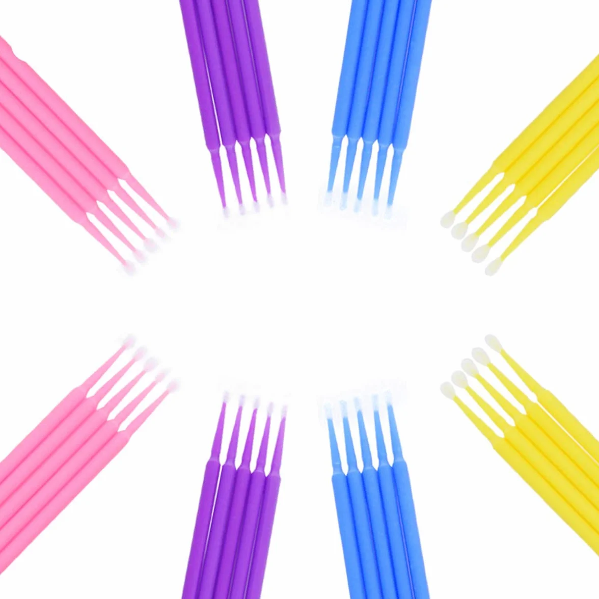 400 pcs Micro Applicateurs Brosses D'extension de Cils Jetables Maquillage Soins Dentaires Oraux 4 Couleurs