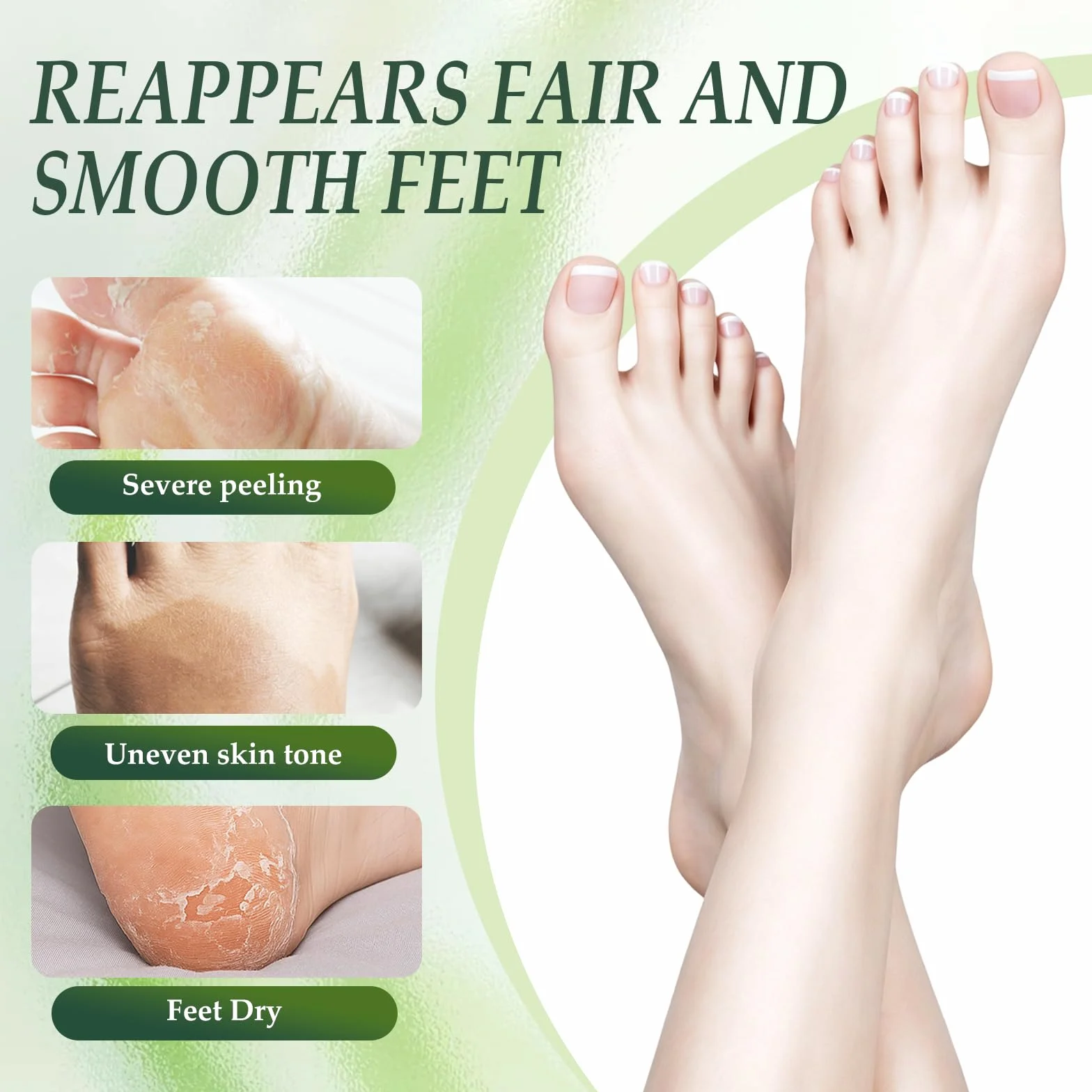 Masque Hydratant Pieds Aloe Vera Avocat, Soin Nourrissant Exfoliant Callosités, Pieds Secs Abîmés Talons Lisses