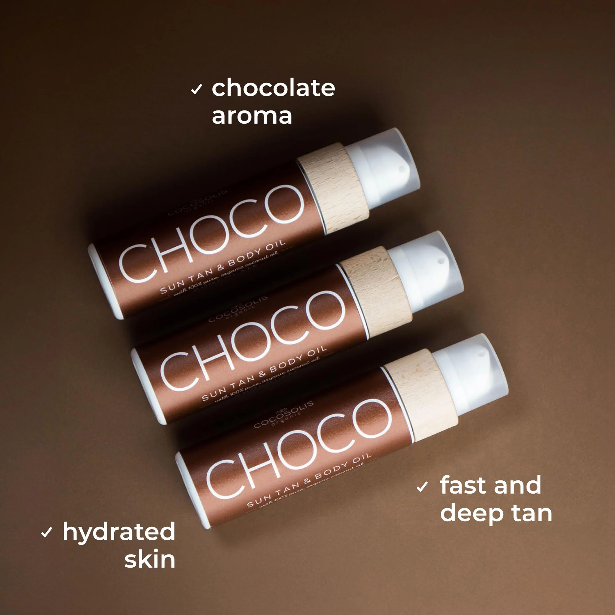 COCOSOLIS CHOCO Accélérateur de bronzage Huile bronzante pour Banc Solaire Naturel et Biologique