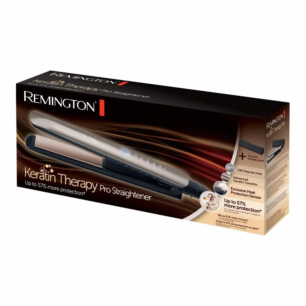 Remington Lisseur Cheveux Keratin Therapy Fer à Lisser S8593 Céramique 160-230°C