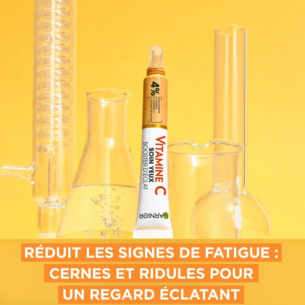 GARNIER Skin Active Soin Yeux Booster D'Éclat Niacinamide Caféine Vitamine C 15 ml