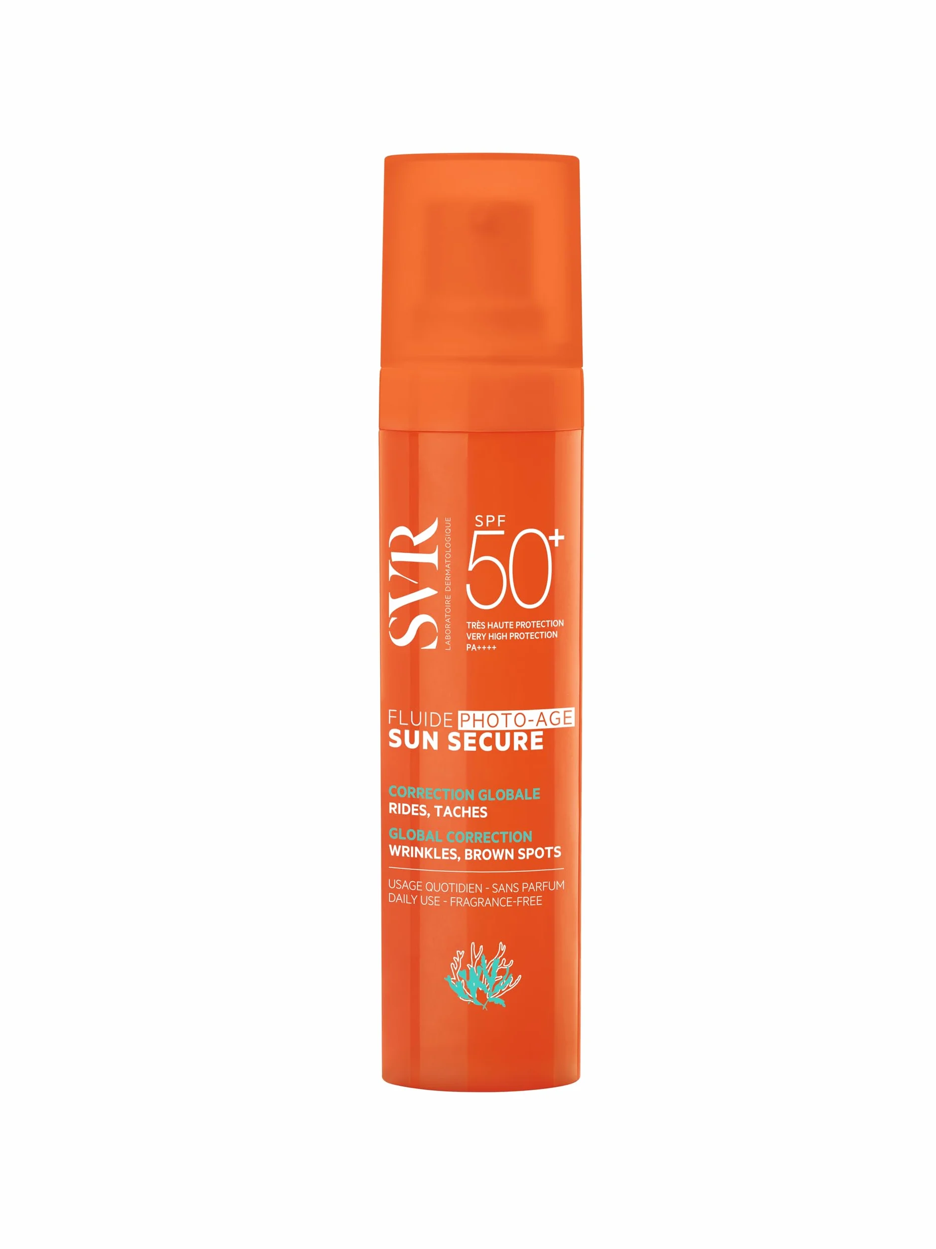 SVR - Sun Secure Fluide Photo-Age SPF50+ - Fluide solaire anti-âge invisible – Très haute protection UVA, UVB, infrarouge & lumière visible – Peaux sensibles – Niacinamide, Vitamine E – 40 ml