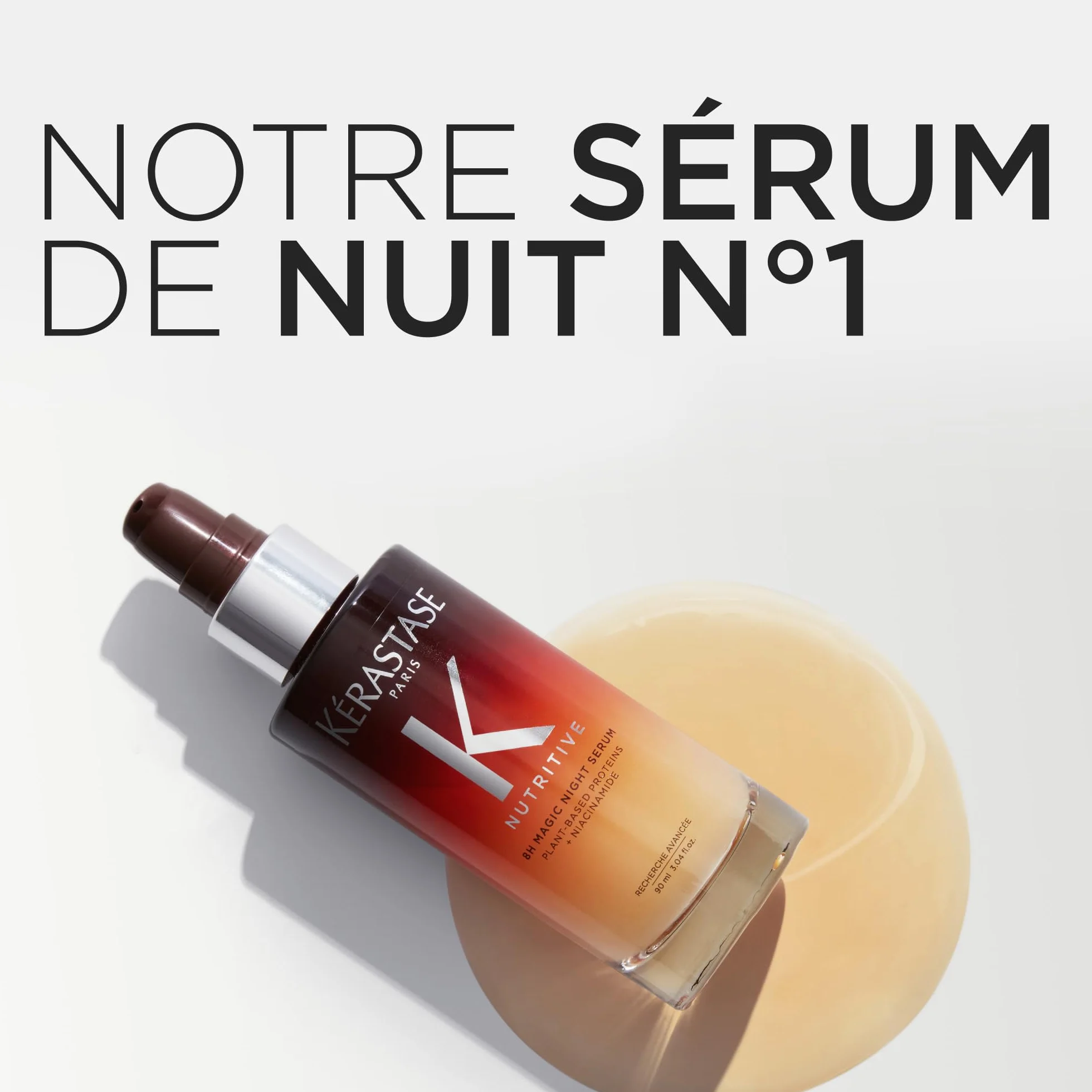 KERASTASE Nutritive 8H Magic Night Serum Cheveux Secs Nourrit Protège Humidité Protéines Végétales Niacinamide