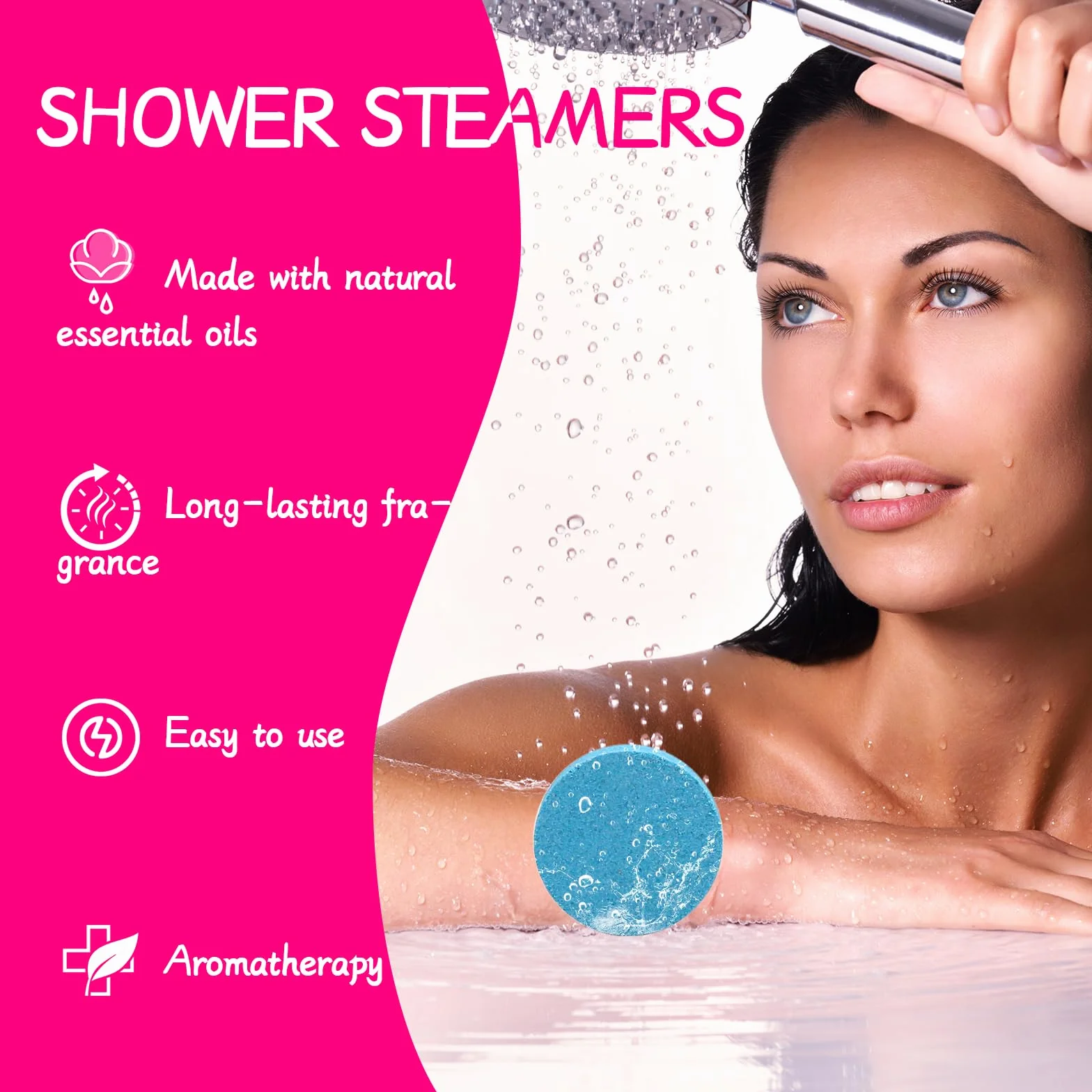 Lot de 12 bombes de douche végétaliennes biologiques pour soulager le stress