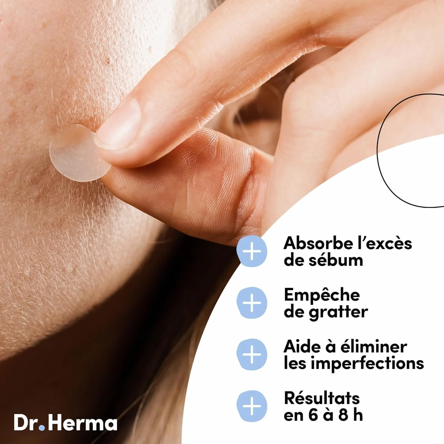 Dr. Herma Patch Anti Bouton Acné Invisible Acide Salicylique Hydrocolloïdes 3 Boîtes de 24 Patchs