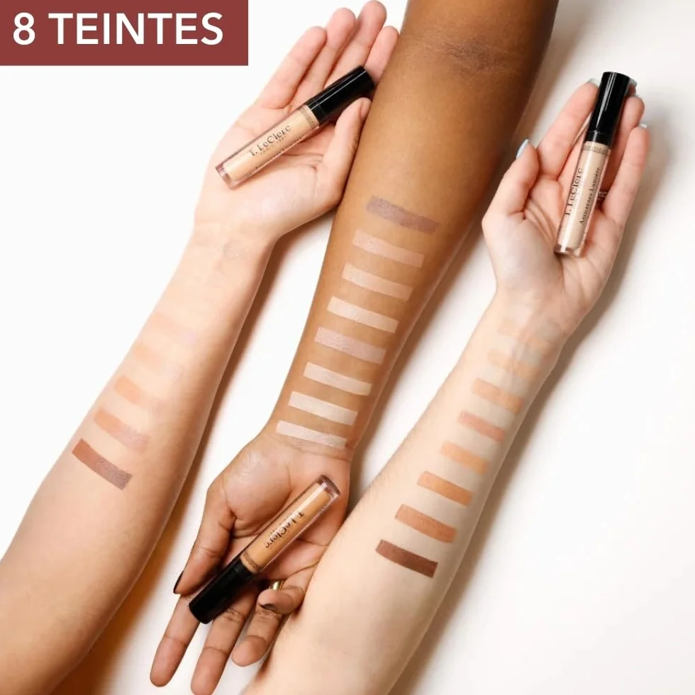 T.LeClerc Anticernes Correcteur Lumière Fluide - Teinte Porcelaine - Actif Soin 2 en 1 - Corrige les Cernes & Hydrate 8H - Regard Lumineux, Frais, Défatigué et Teint Unifié - Vegan